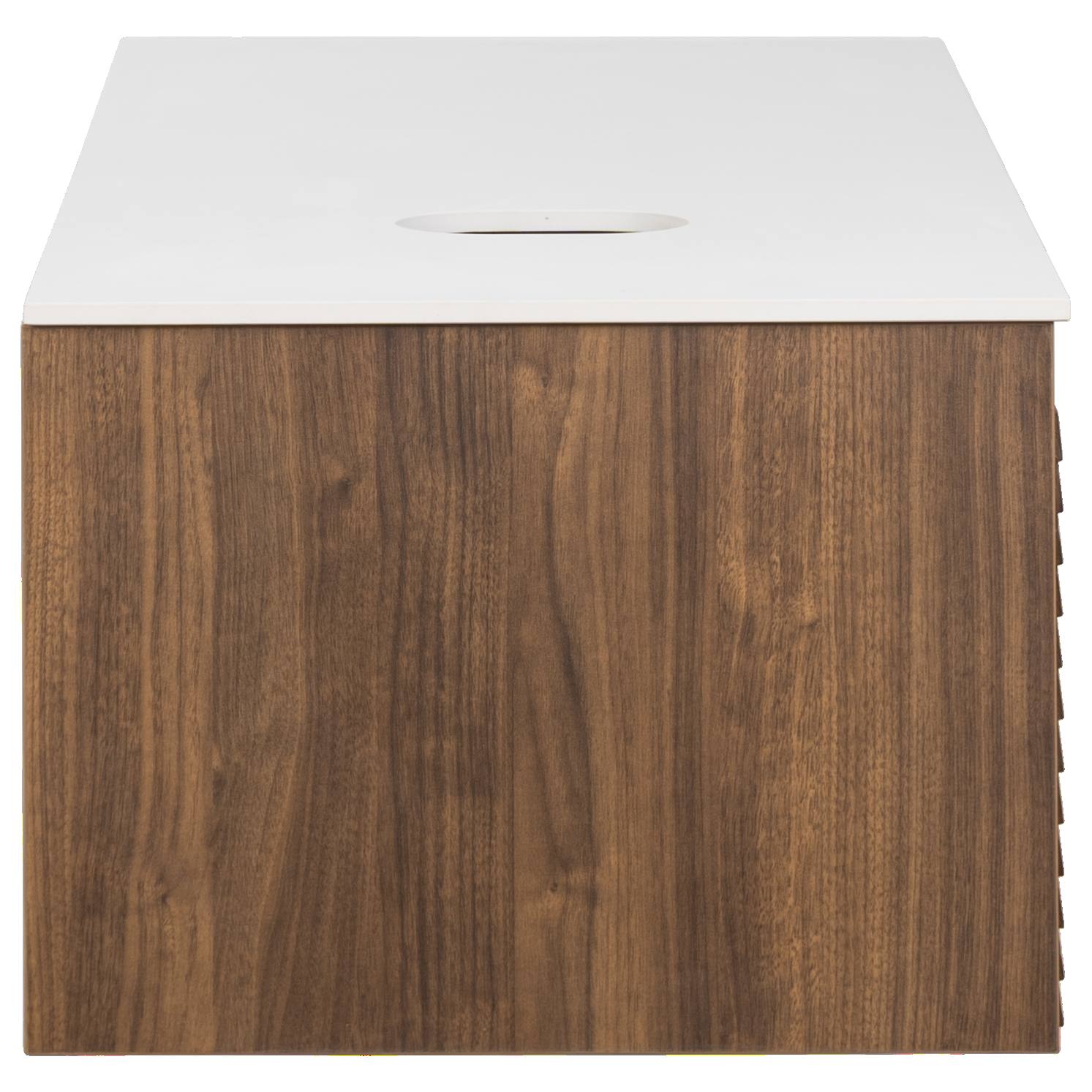 Donna 120 Single Wall Hung Vanity, Dark Walnut