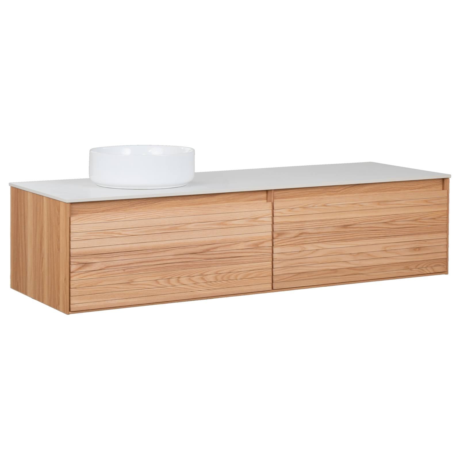 Donna 150 Single Wall Hung Vanity, Light Ash