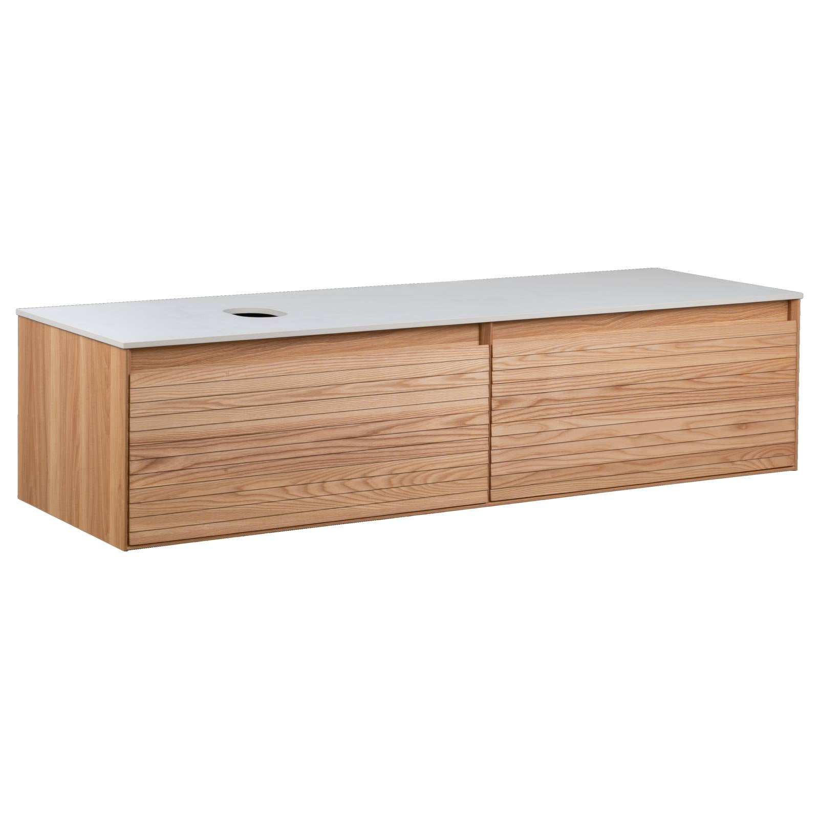 Donna 150 Single Wall Hung Vanity, Light Ash