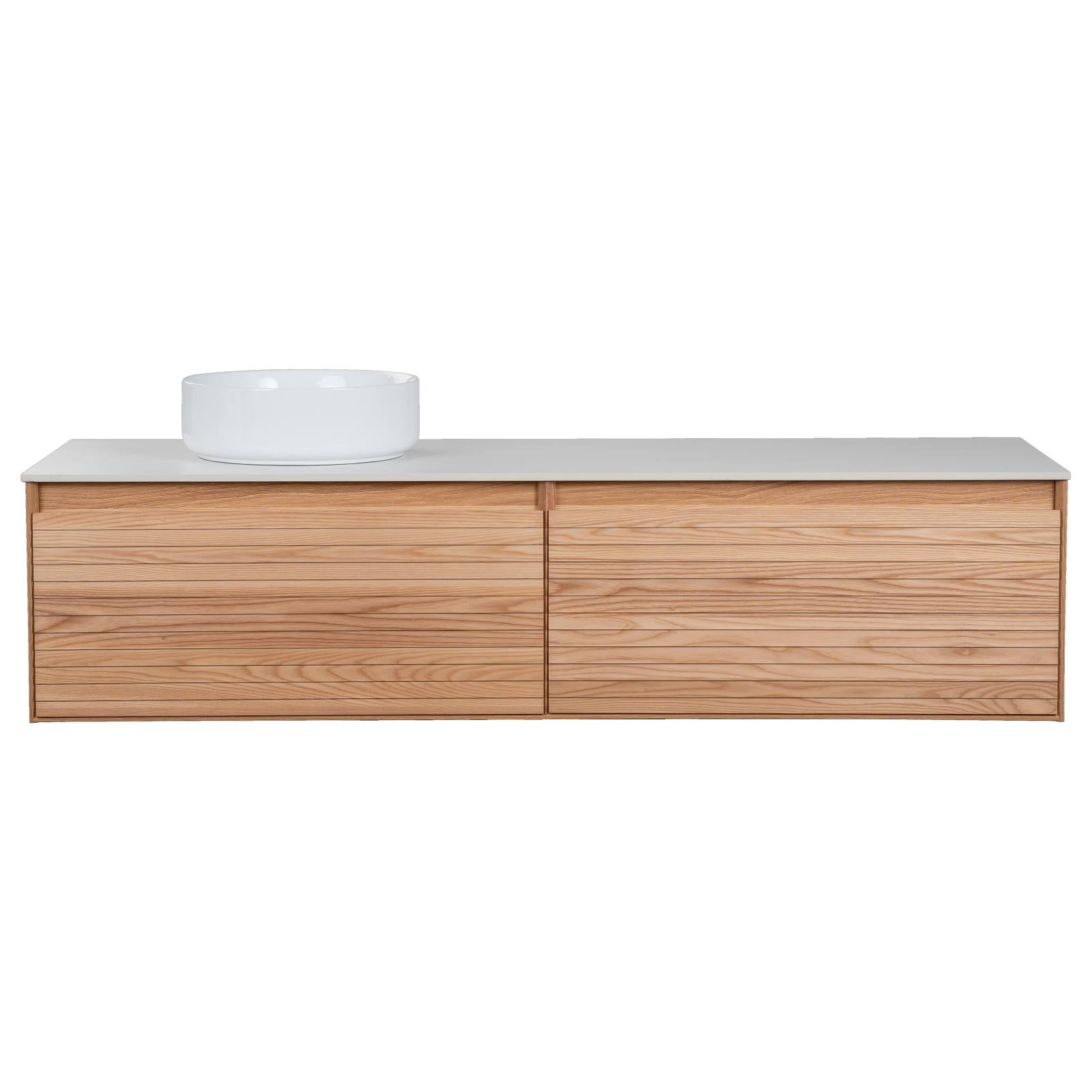 Donna 150 Single Wall Hung Vanity, Light Ash