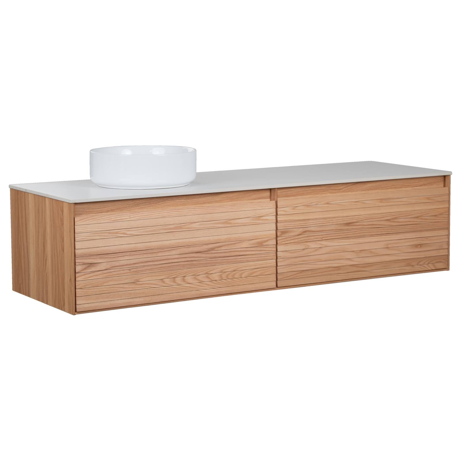 Donna 150 Single Wall Hung Vanity, Light Ash