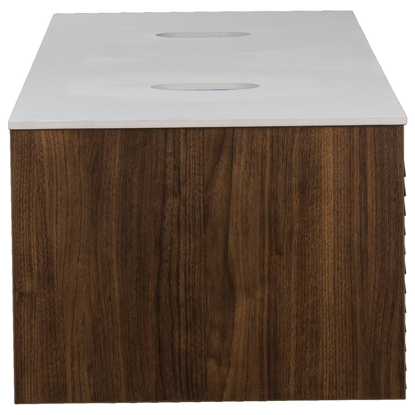 Donna 150 Double Wall Hung Vanity, Dark Walnut