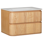 Calso 75cm Wall Hung Single Vanity, Light Tan