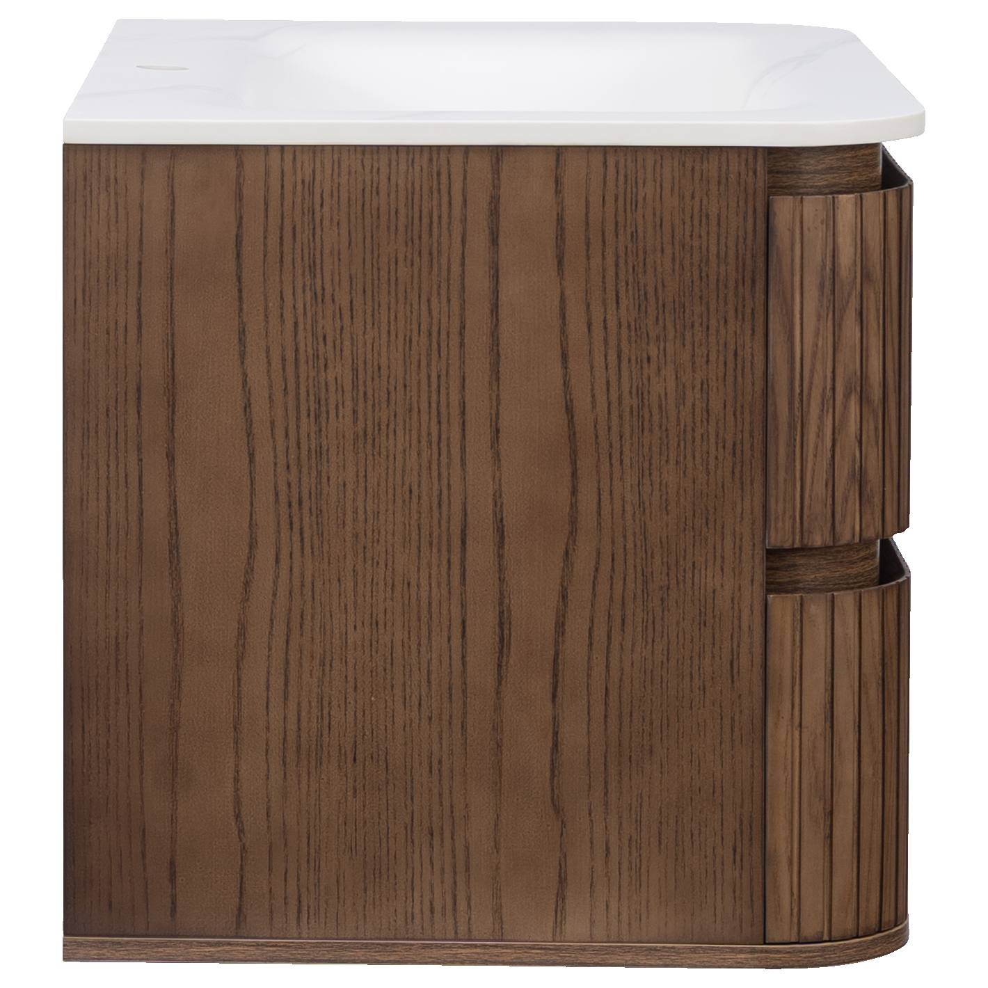 Calso 75cm Wall Hung Single Vanity, Dark Walnut