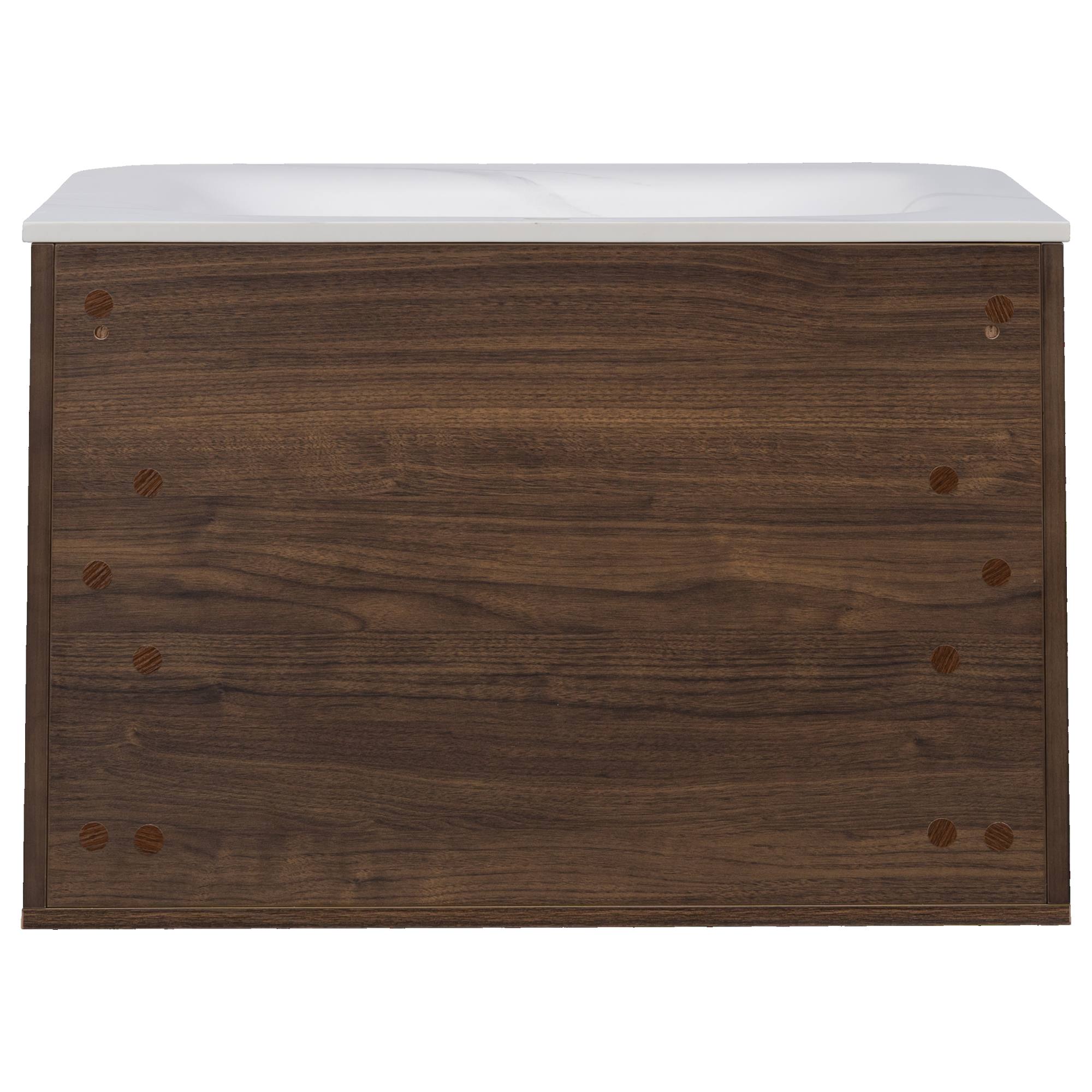 Calso 75cm Wall Hung Single Vanity, Dark Walnut