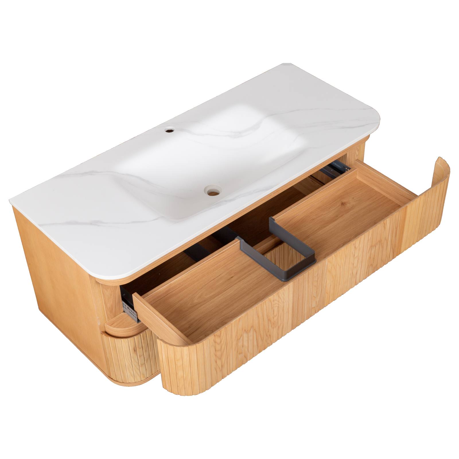 Calso 120cm Single Wall Hung Vanity, Light Tan