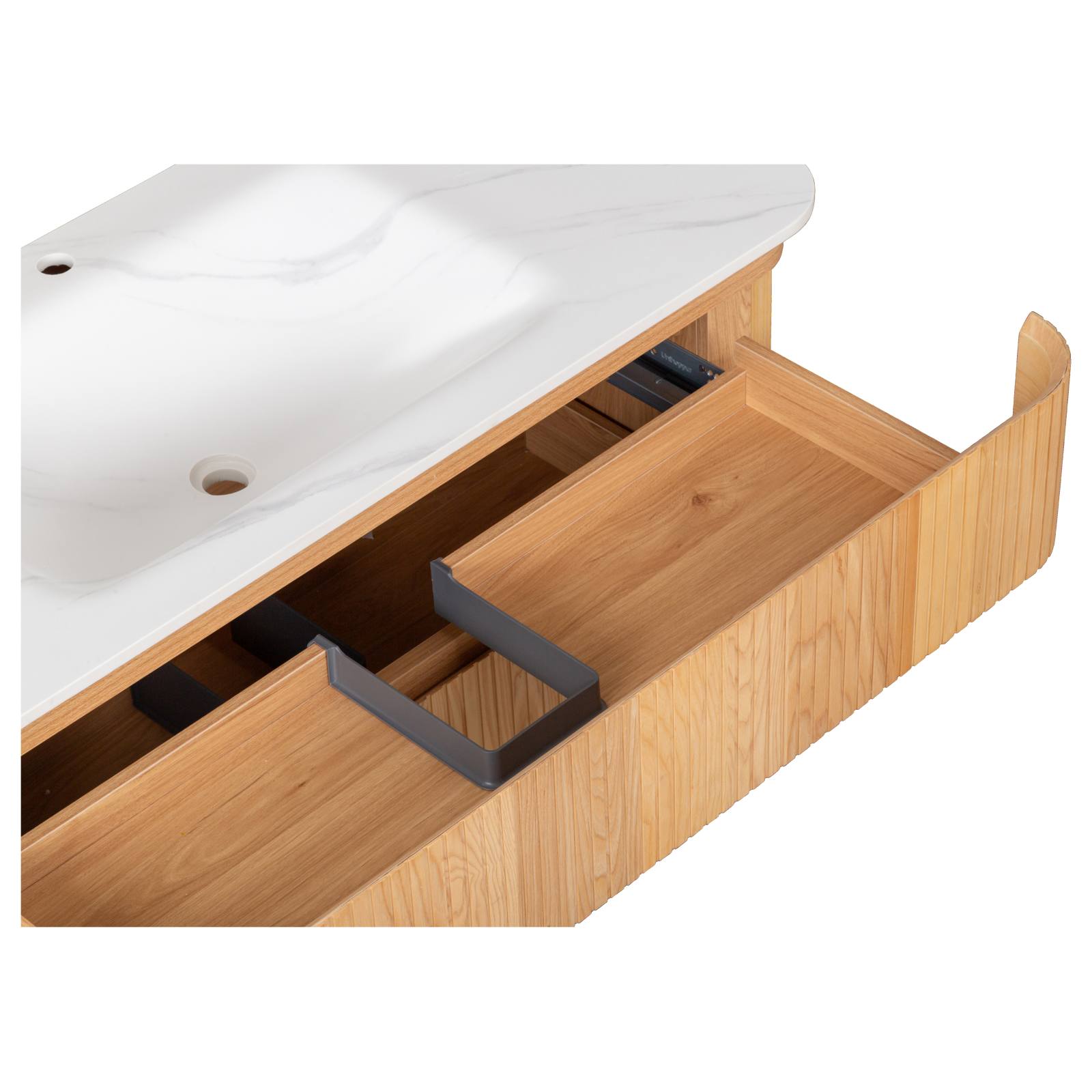 Calso 120cm Single Wall Hung Vanity, Light Tan