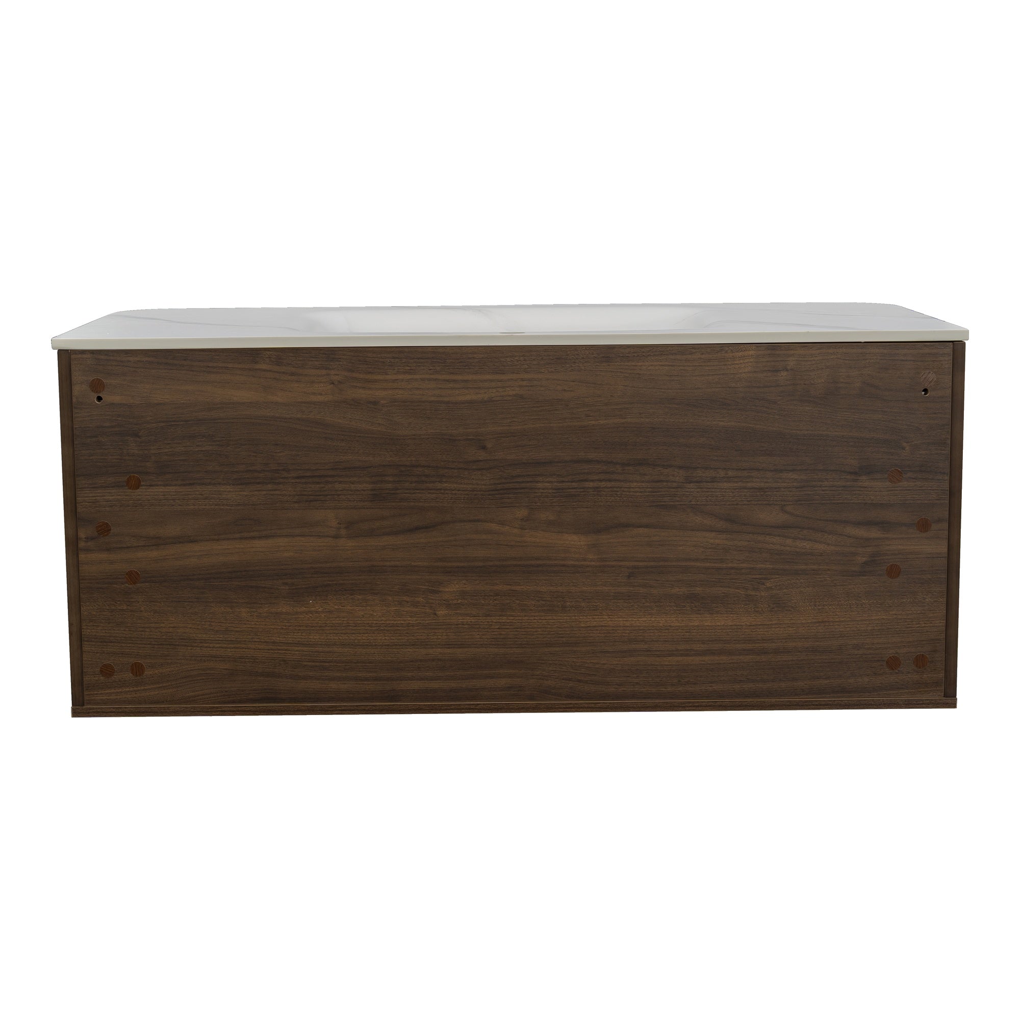 Calso 120cm Single Wall Hung Vanity, Dark Walnut