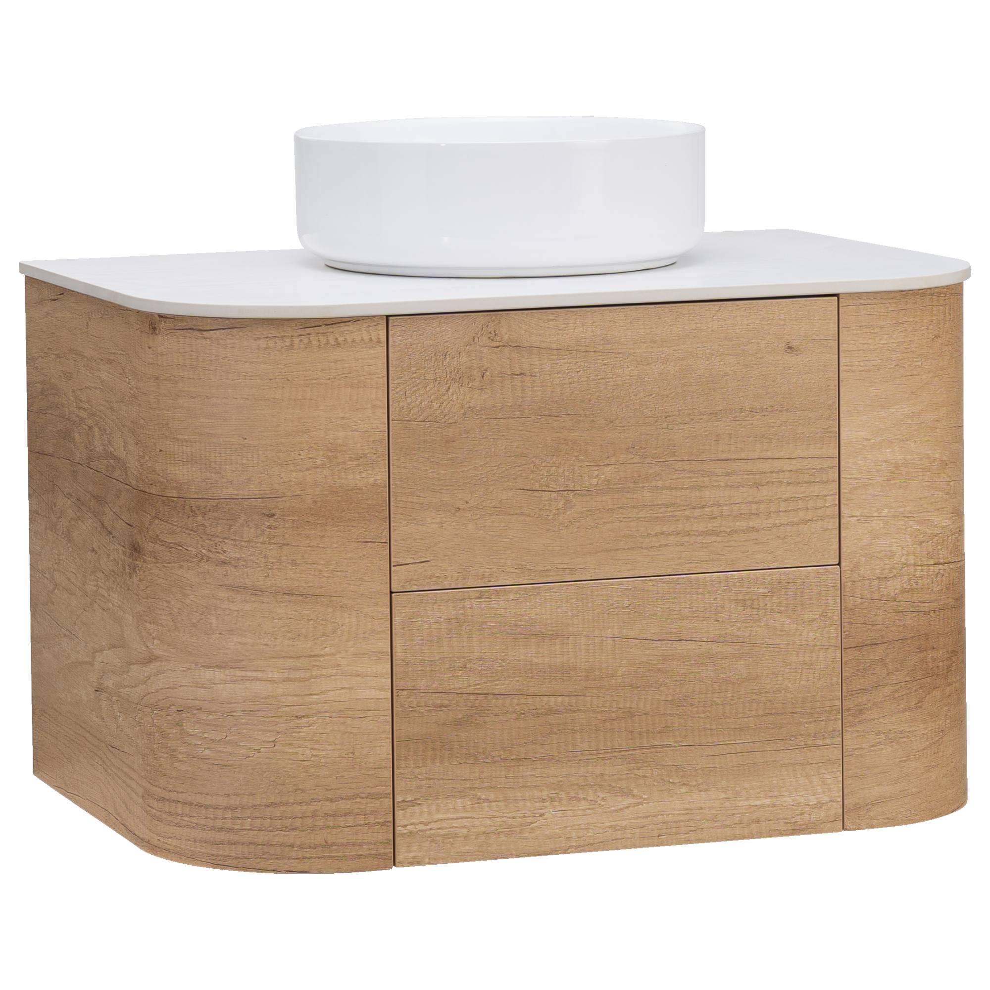 Solara 75cm Single Wall Hung Vanity, Sienna Tan