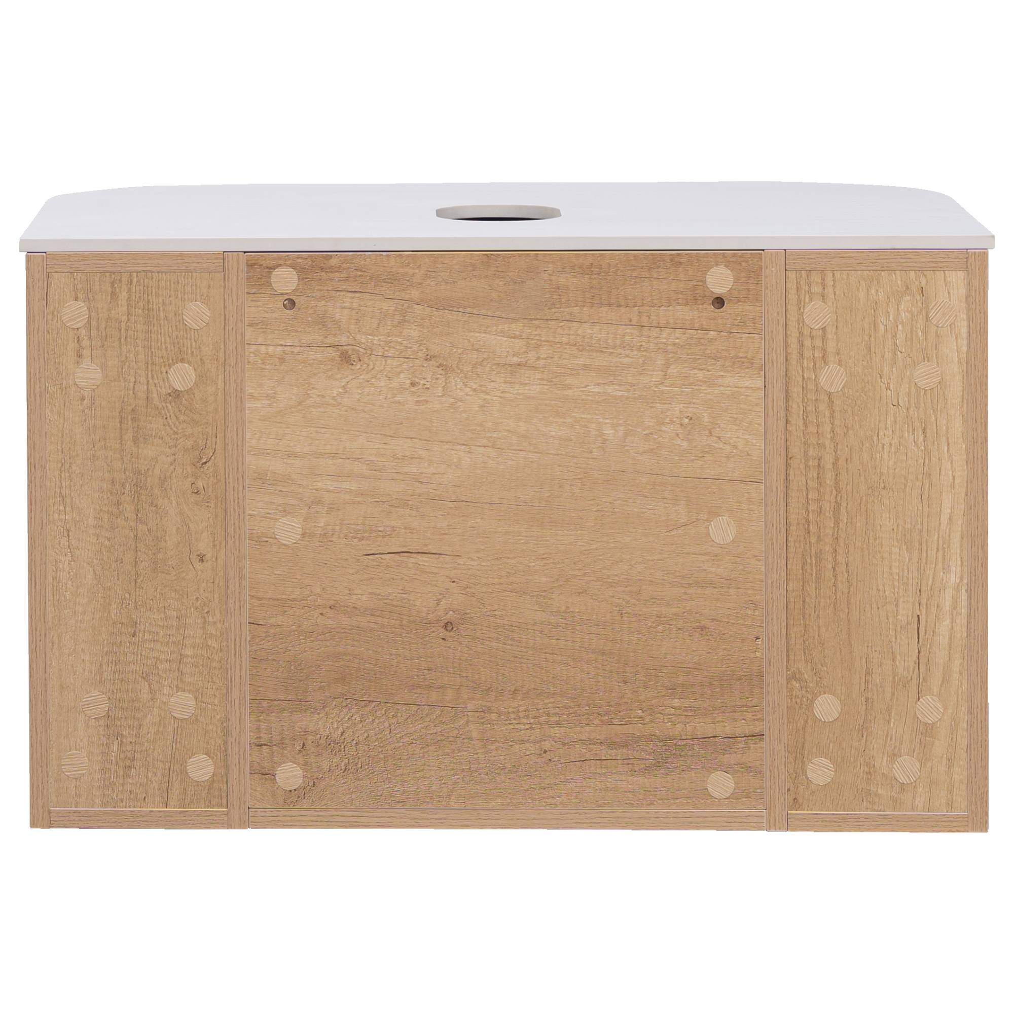 Solara 75cm Single Wall Hung Vanity, Sienna Tan