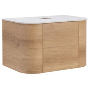 Solara 75cm Single Wall Hung Vanity, Sienna Tan