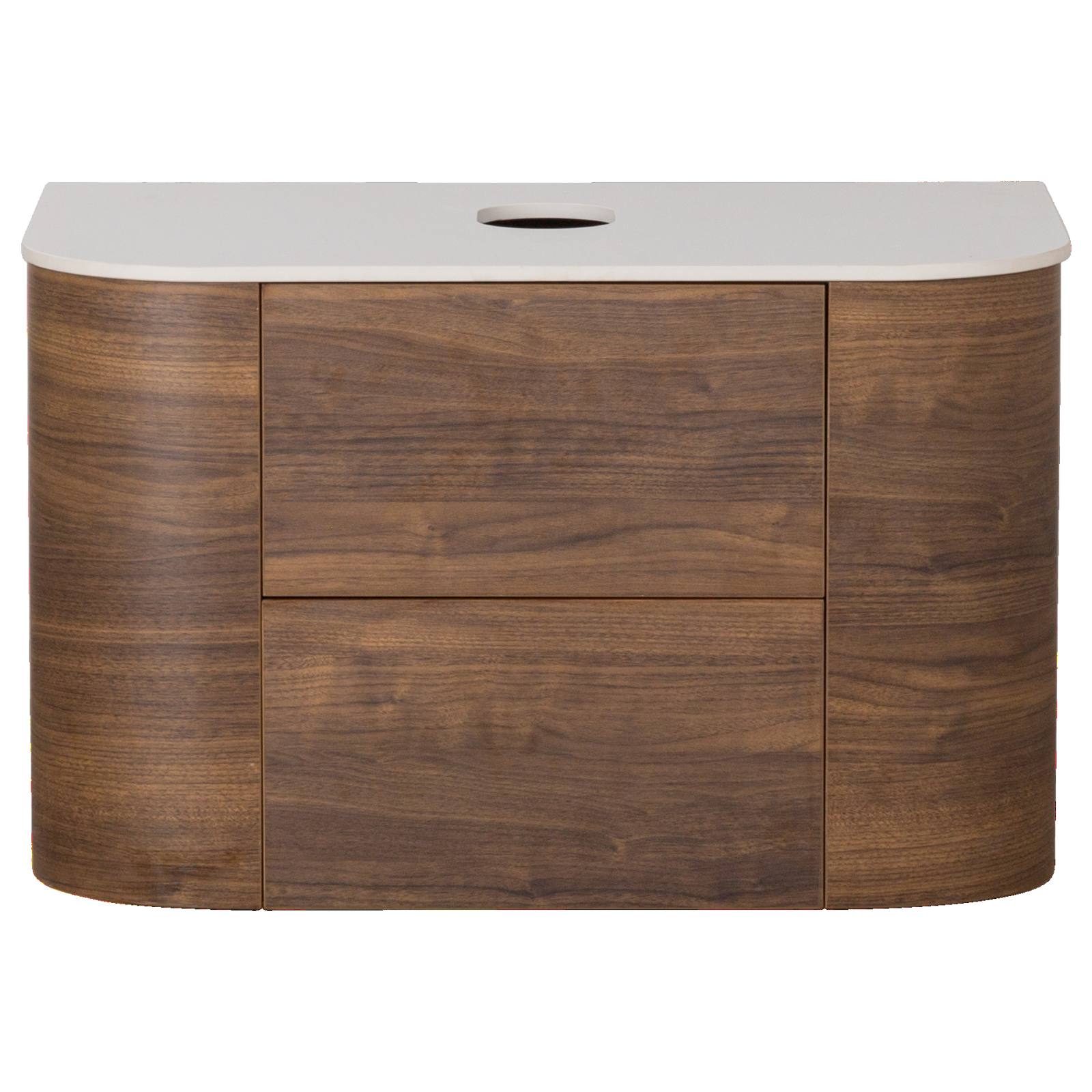 Solara 75cm Single Wall Hung Vanity, Dark Walnut