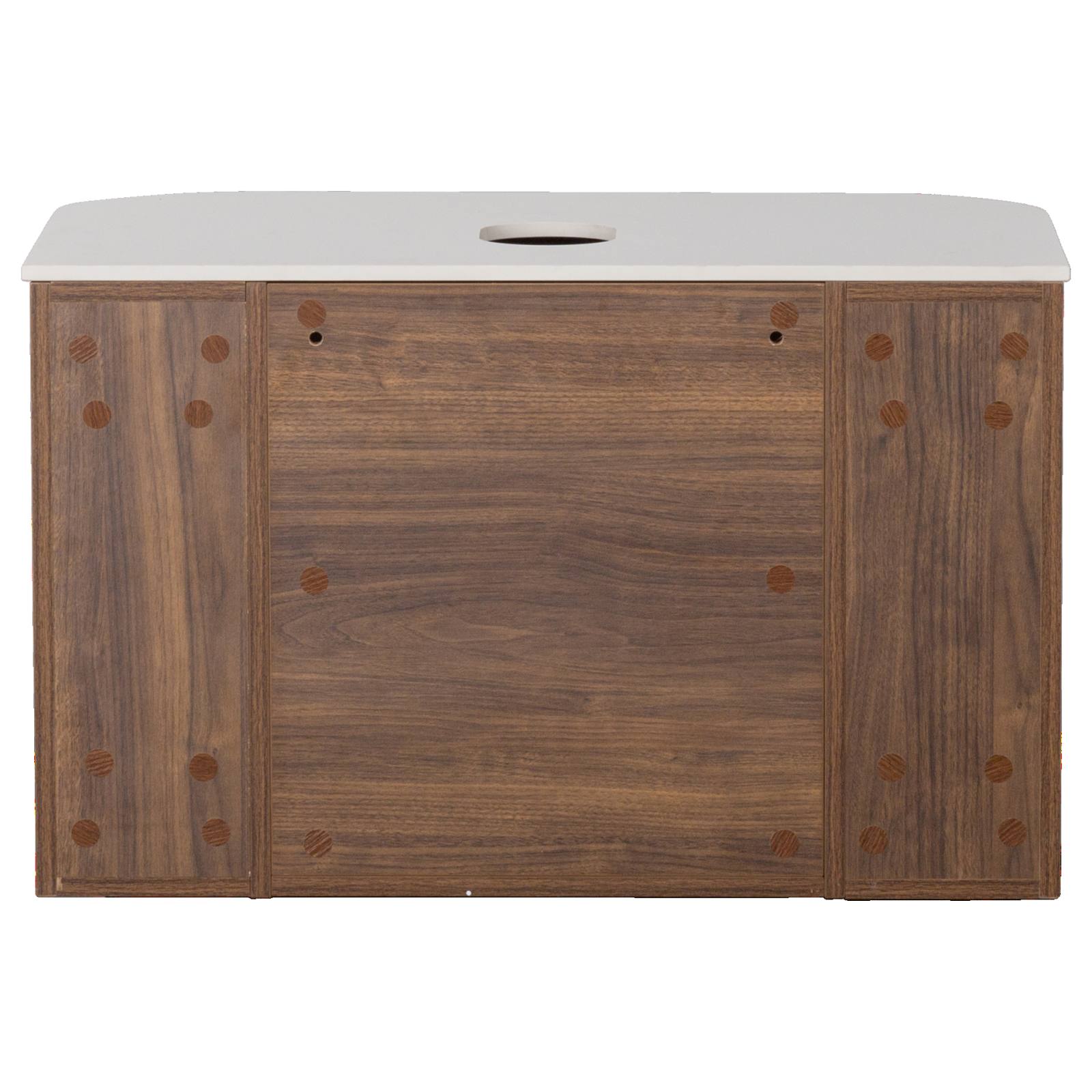 Solara 75cm Single Wall Hung Vanity, Dark Walnut