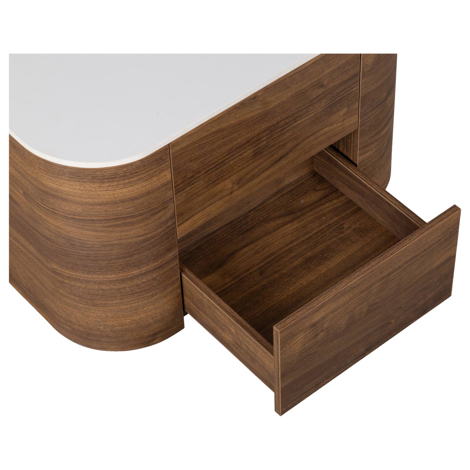 Solara 75cm Single Wall Hung Vanity, Dark Walnut