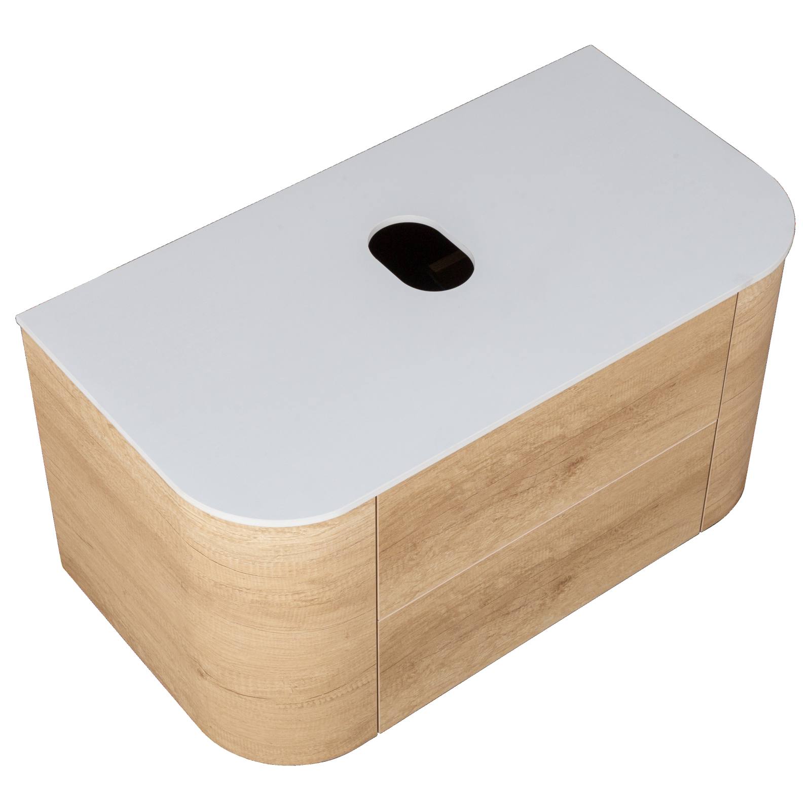 Solara 90cm Single Wall Hung Vanity, Sienna Tan