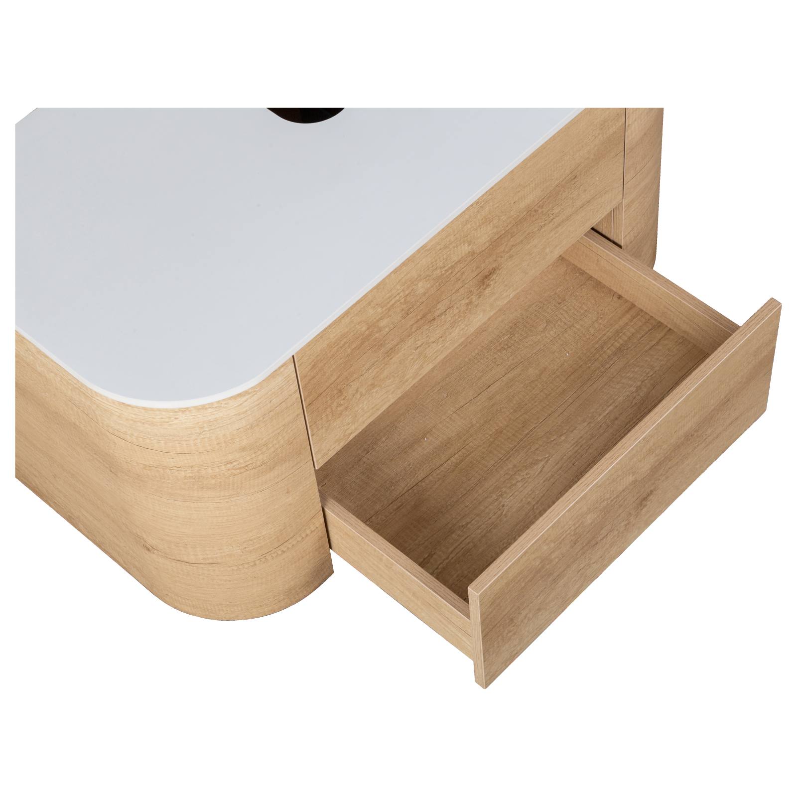 Solara 90cm Single Wall Hung Vanity, Sienna Tan