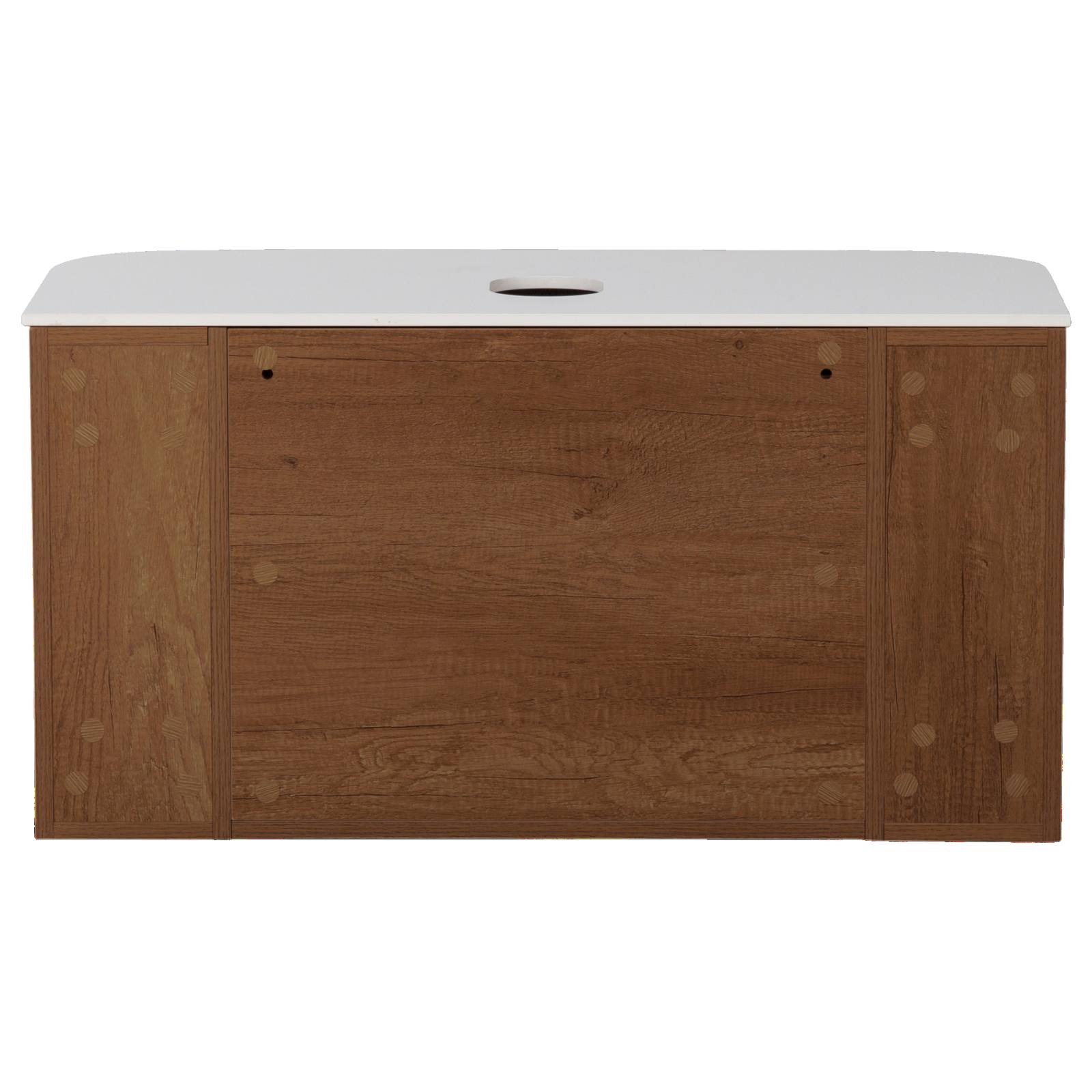 Solara 90cm Single Wall Hung Vanity, Dark Walnut