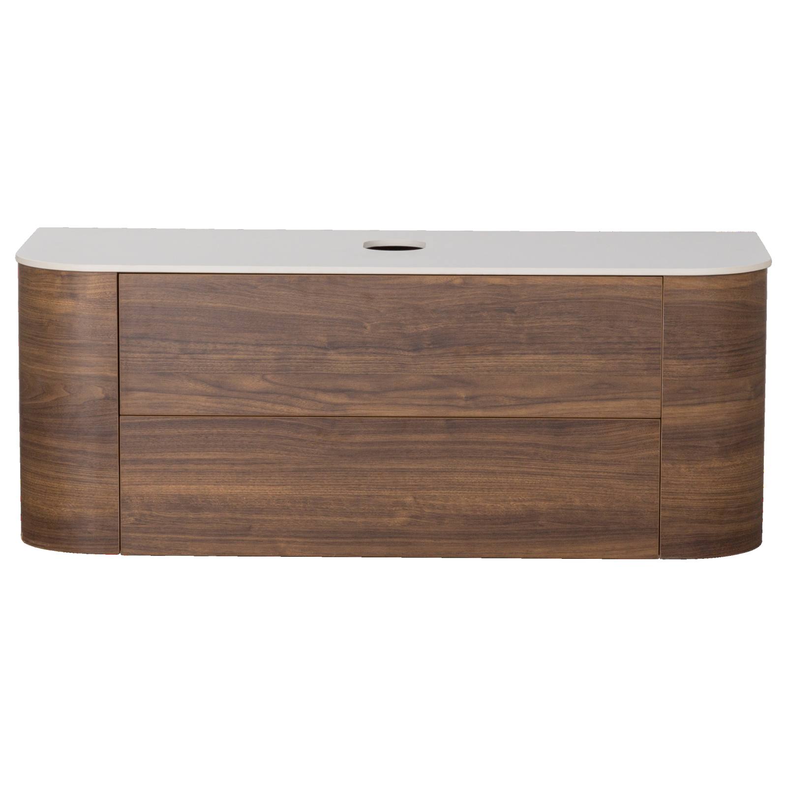 Solara 120cm Single Wall Hung Vanity, Dark Walnut