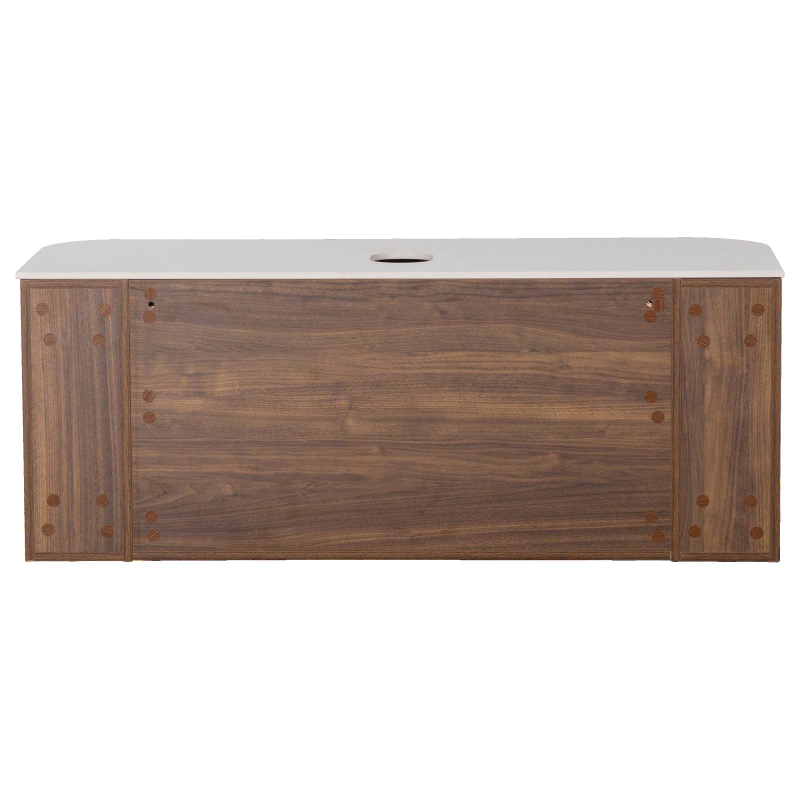 Solara 120cm Single Wall Hung Vanity, Dark Walnut