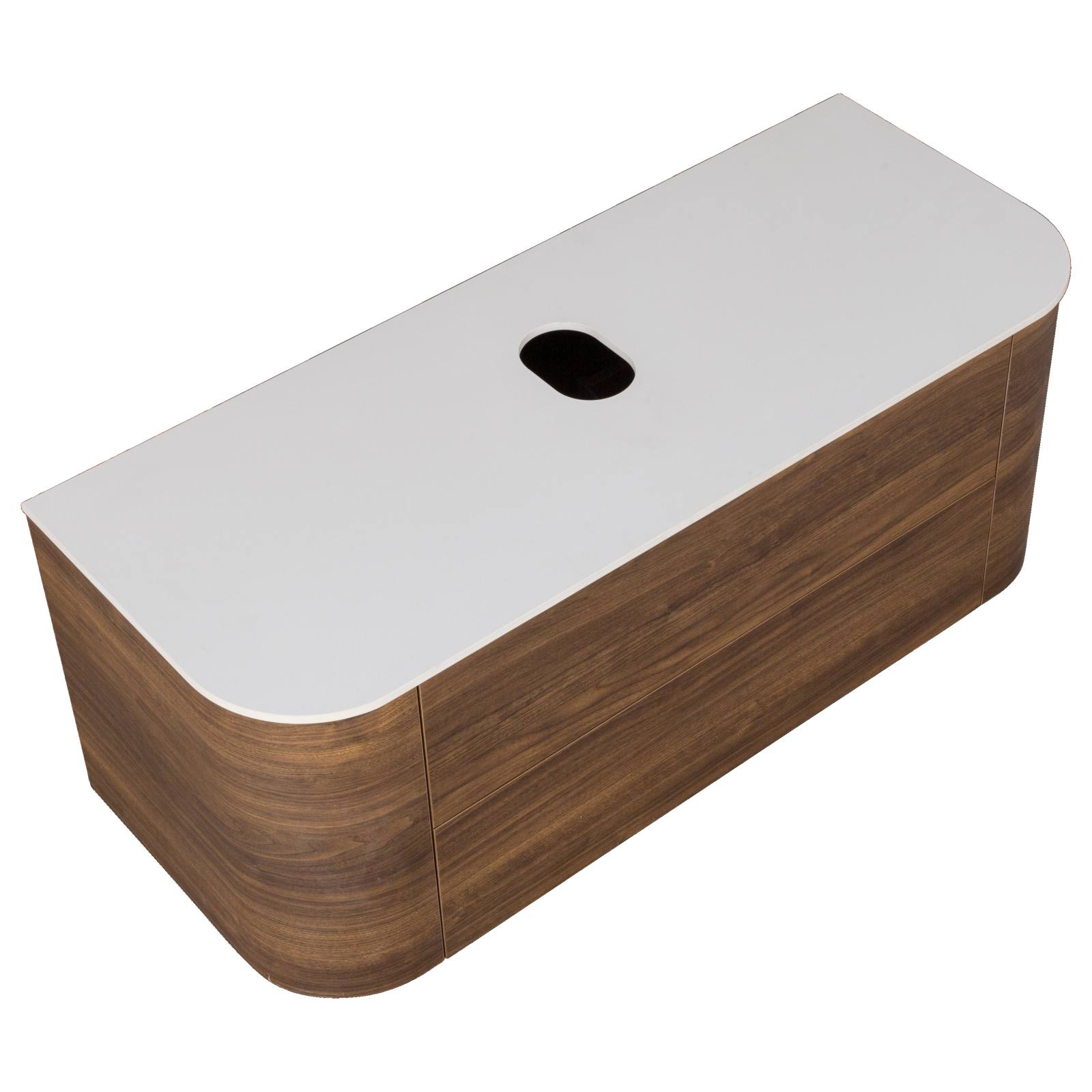 Solara 120cm Single Wall Hung Vanity, Dark Walnut