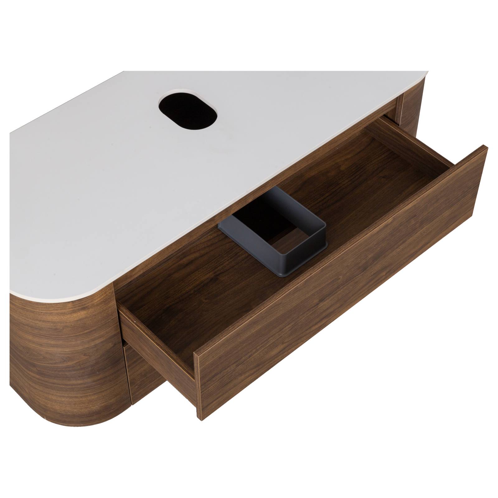 Solara 120cm Single Wall Hung Vanity, Dark Walnut