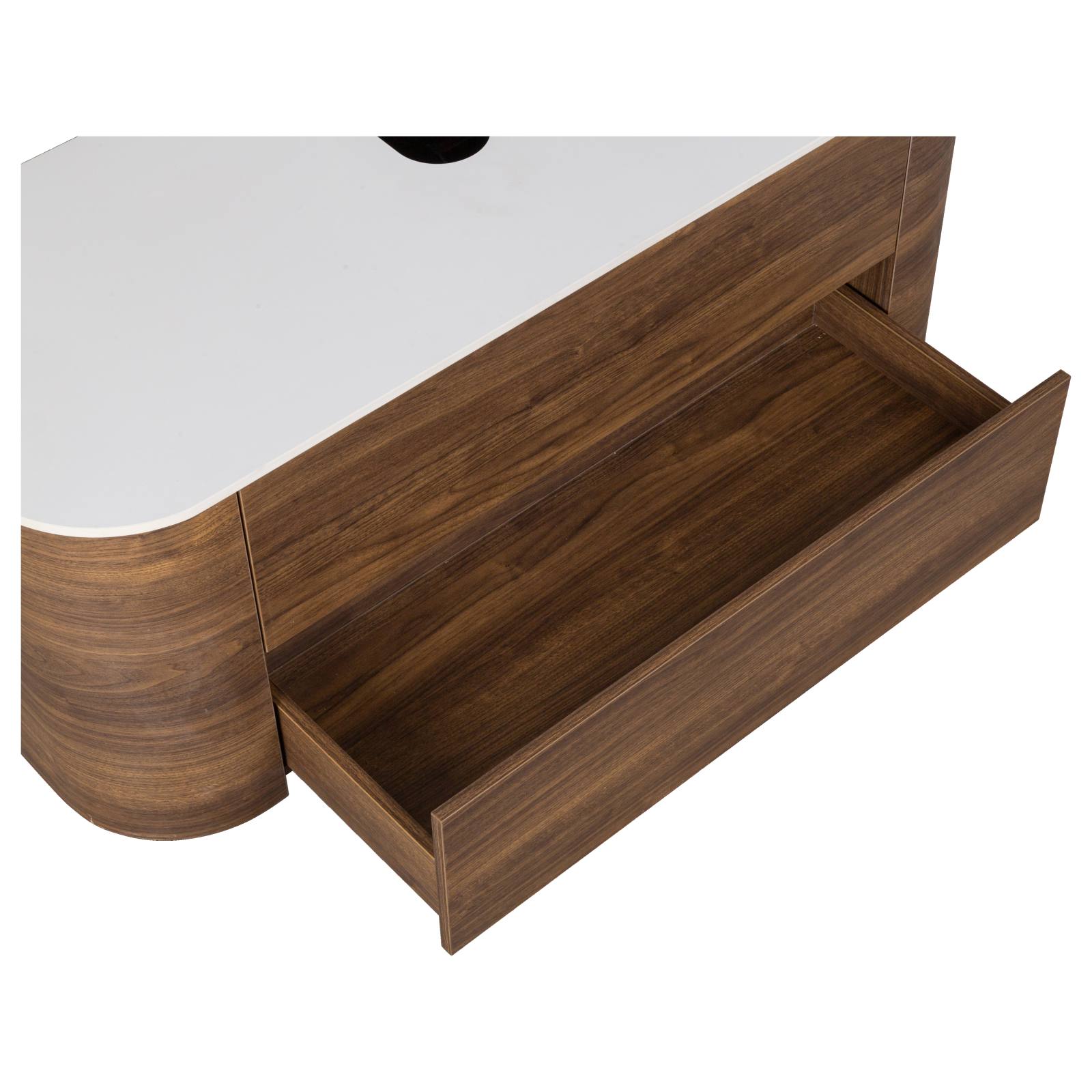 Solara 120cm Single Wall Hung Vanity, Dark Walnut