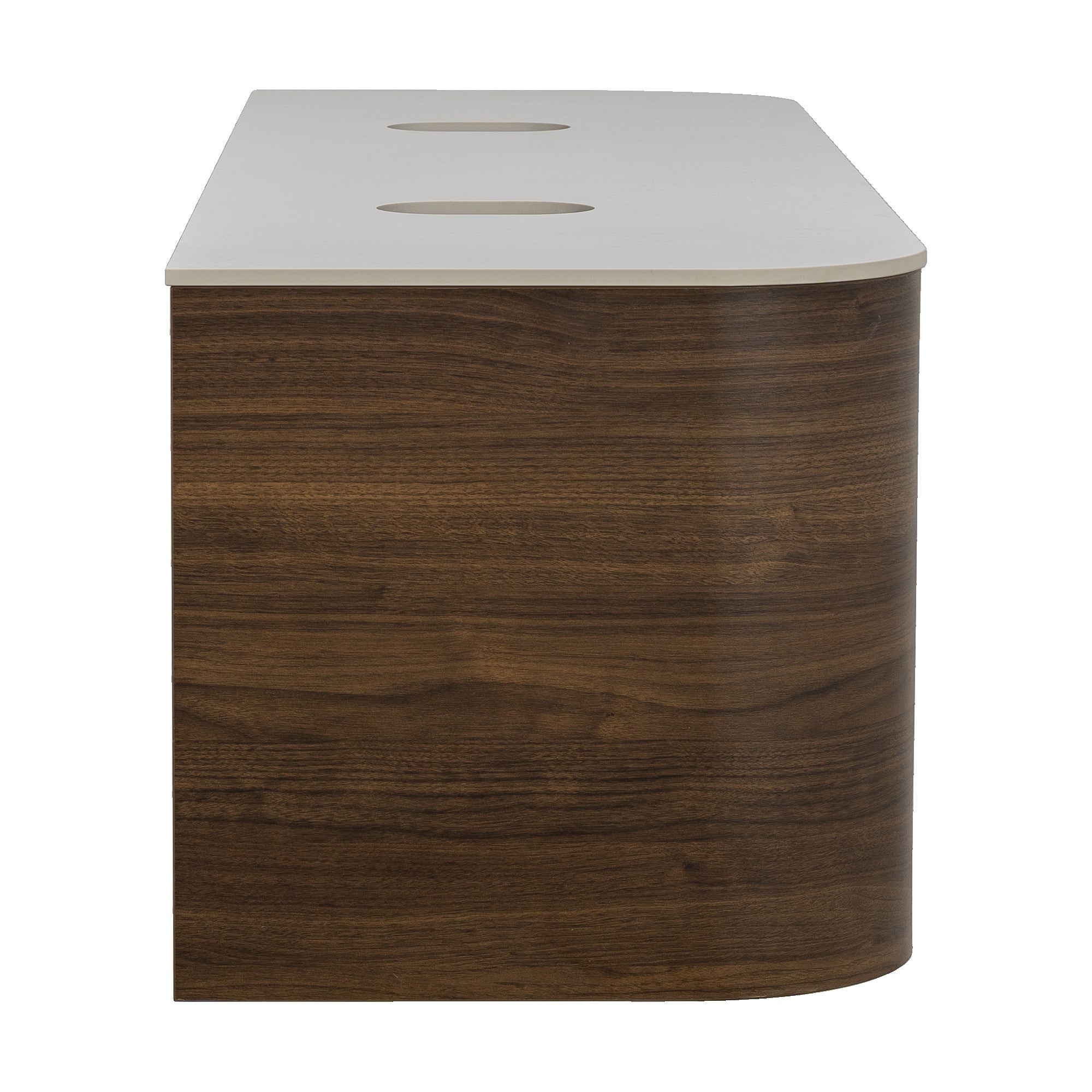 Solara 150cm Double Wall Hung Vanity, Dark Walnut