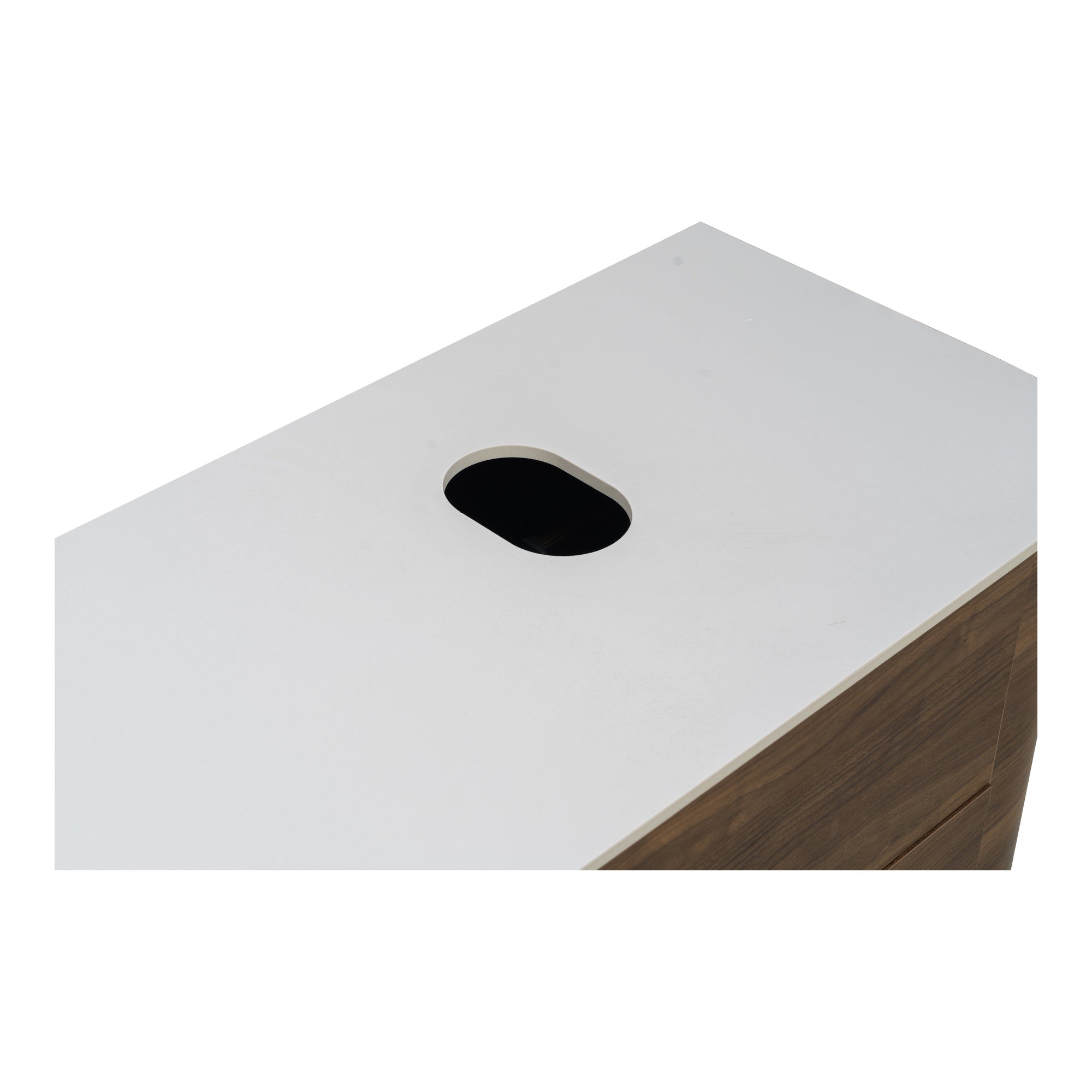 Solara 150cm Double Wall Hung Vanity, Dark Walnut