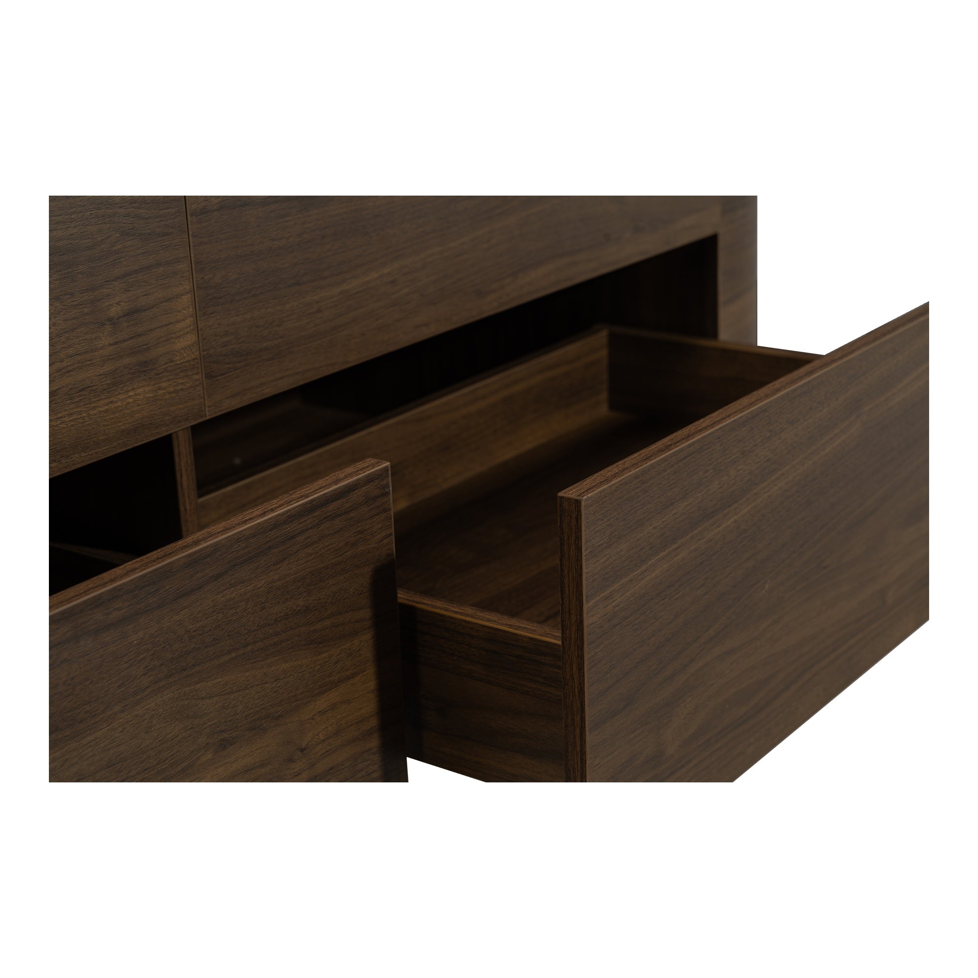 Solara 150cm Double Wall Hung Vanity, Dark Walnut