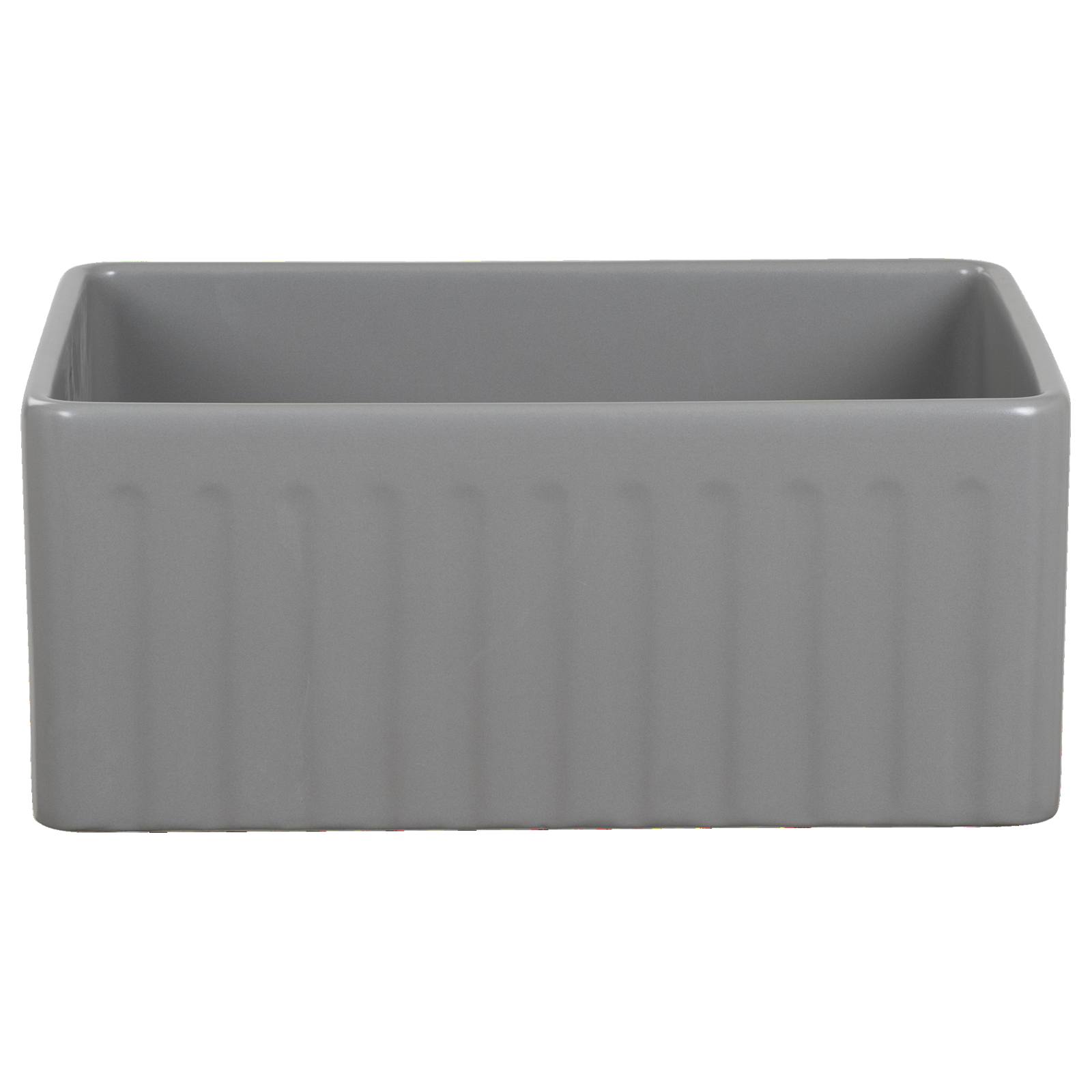 Wexford Premium 61x45.9x25.4cm Single Fireclay Sink, Light Grey