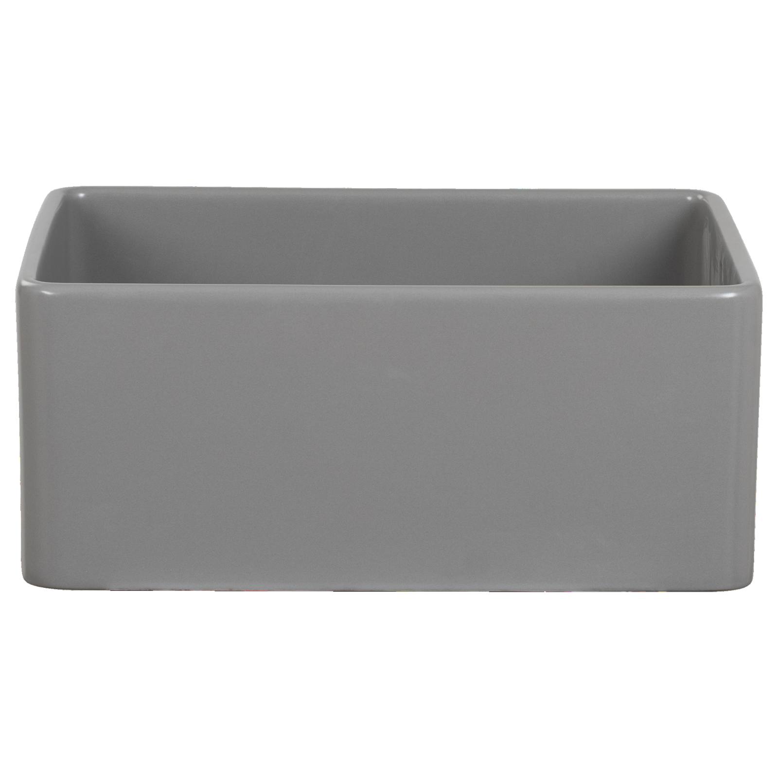Wexford Premium 61x45.9x25.4cm Single Fireclay Sink, Light Grey