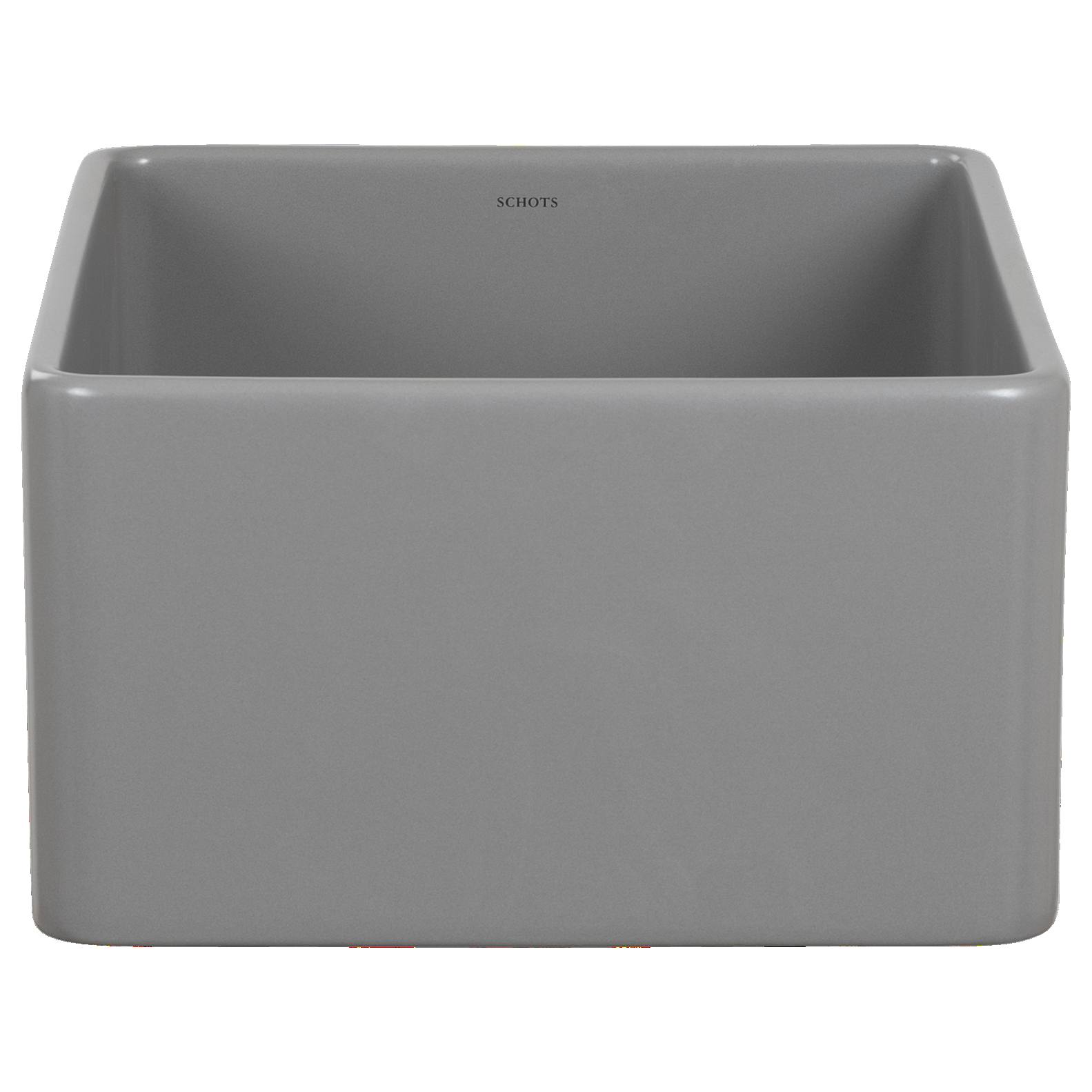Wexford Premium 61x45.9x25.4cm Single Fireclay Sink, Light Grey