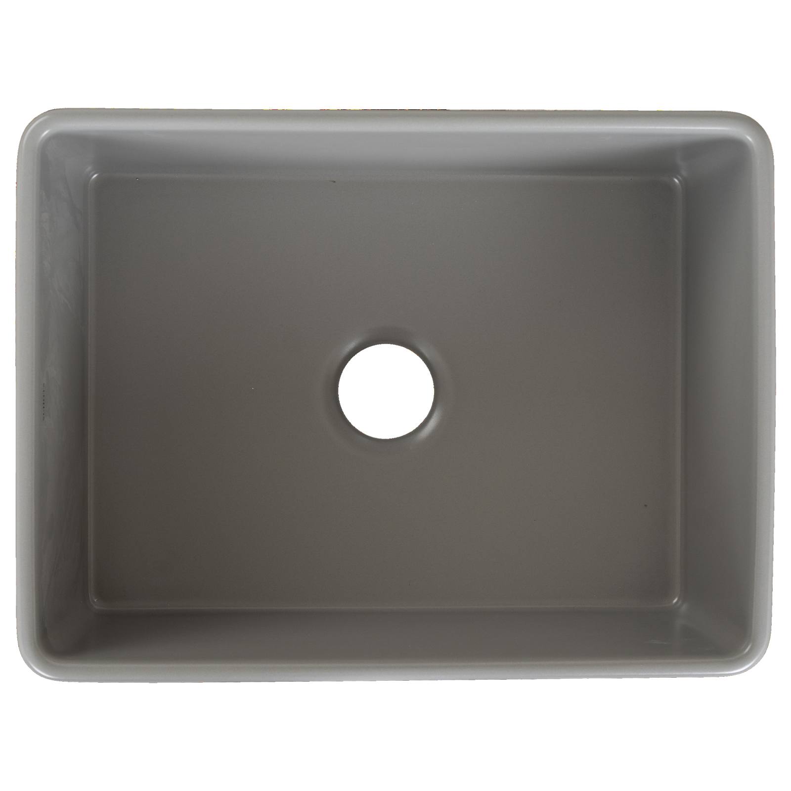 Wexford Premium 61x45.9x25.4cm Single Fireclay Sink, Light Grey