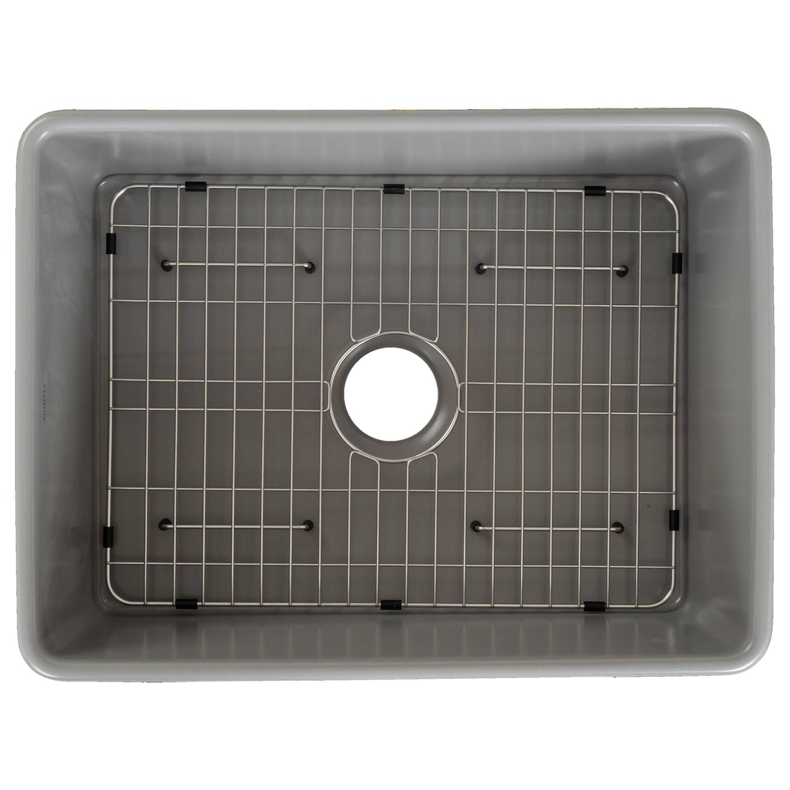 Wexford Premium 61x45.9x25.4cm Single Fireclay Sink, Light Grey