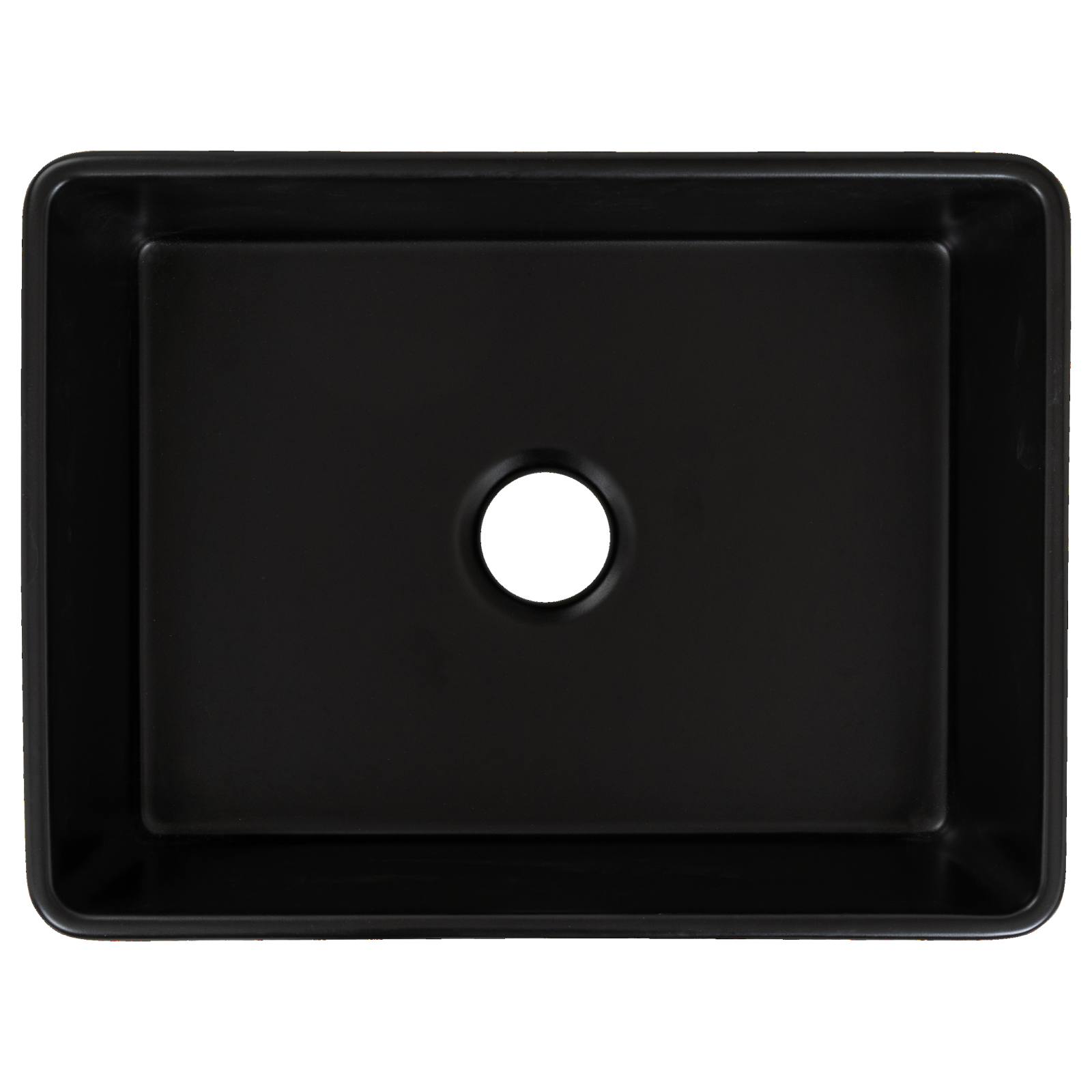 Wexford Premium 61x45.9x25.4cm Single Fireclay Sink, Matte Black