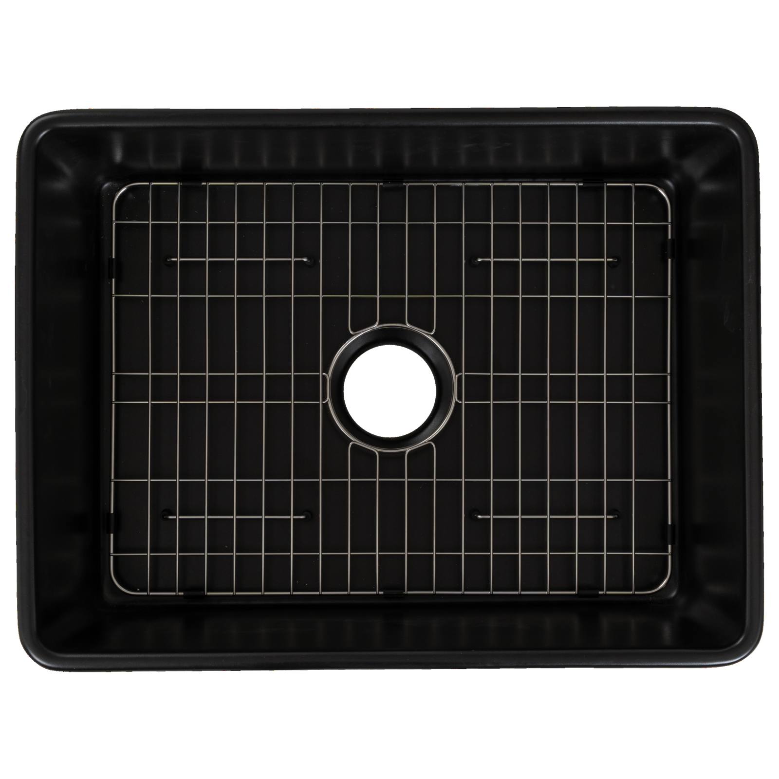 Wexford Premium 61x45.9x25.4cm Single Fireclay Sink, Matte Black