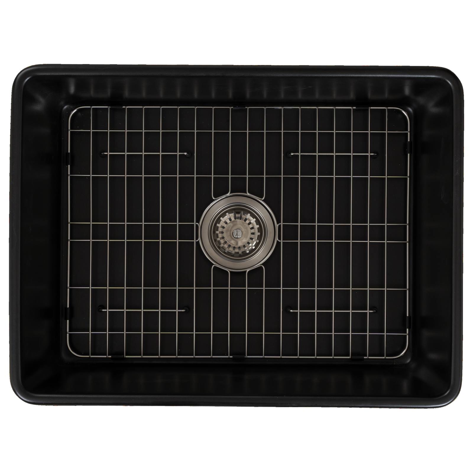 Wexford Premium 61x45.9x25.4cm Single Fireclay Sink, Matte Black