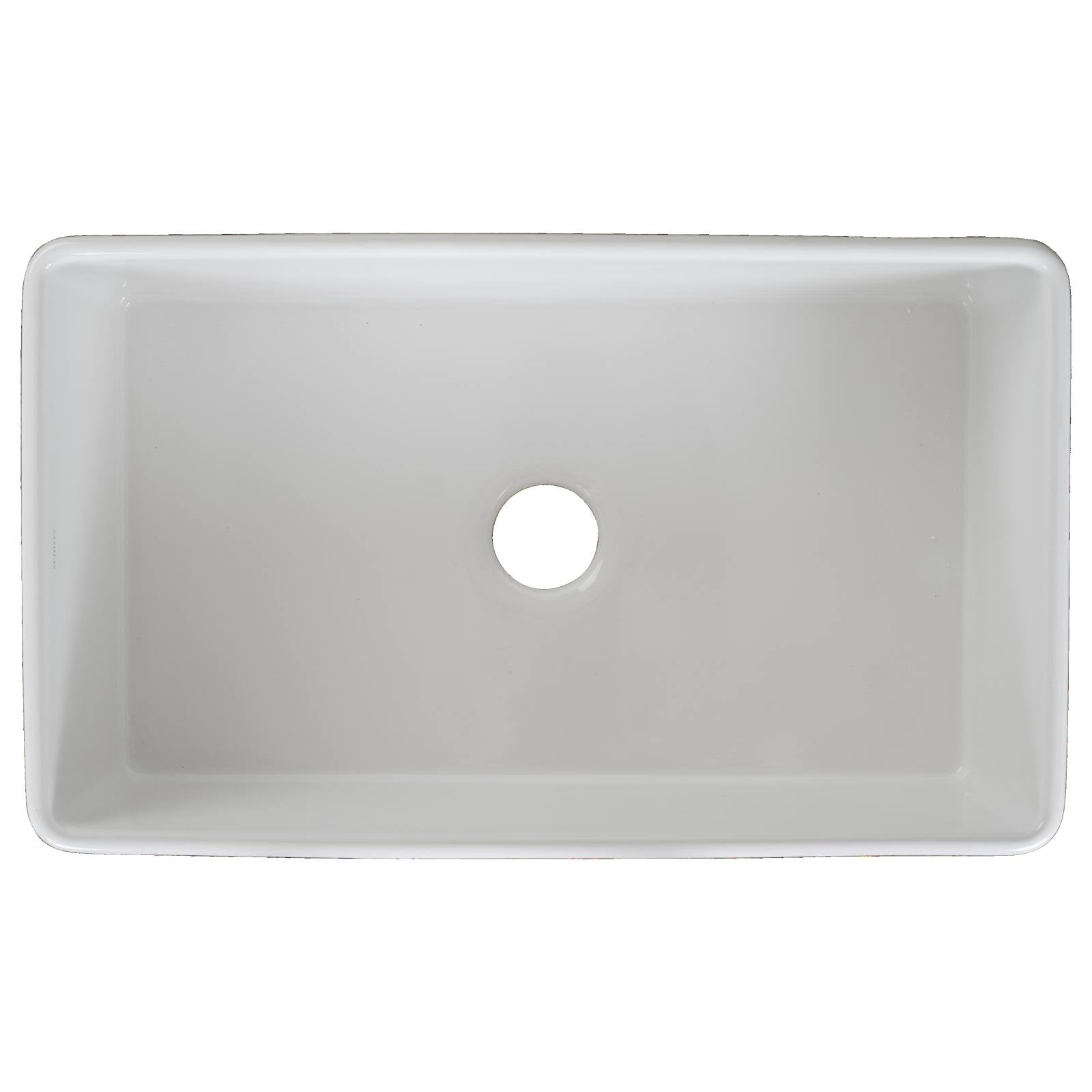 Wexford Premium 76x45.9x25.4cm Single Fireclay Sink, White