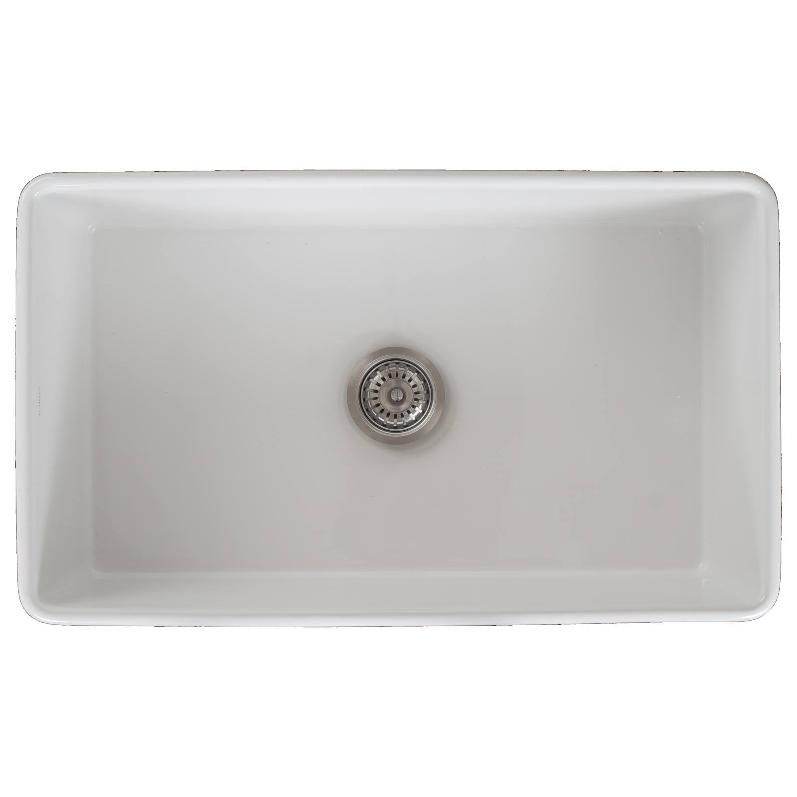 Wexford Premium 76x45.9x25.4cm Single Fireclay Sink, White