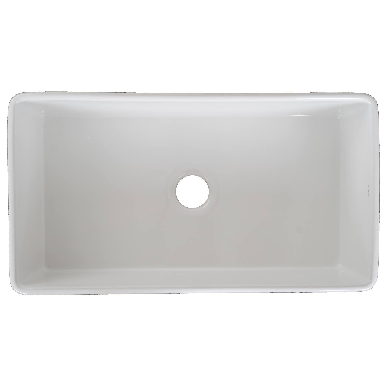 Wexford Premium 83.5x45.9x25.4cm Single Fireclay Sink, White