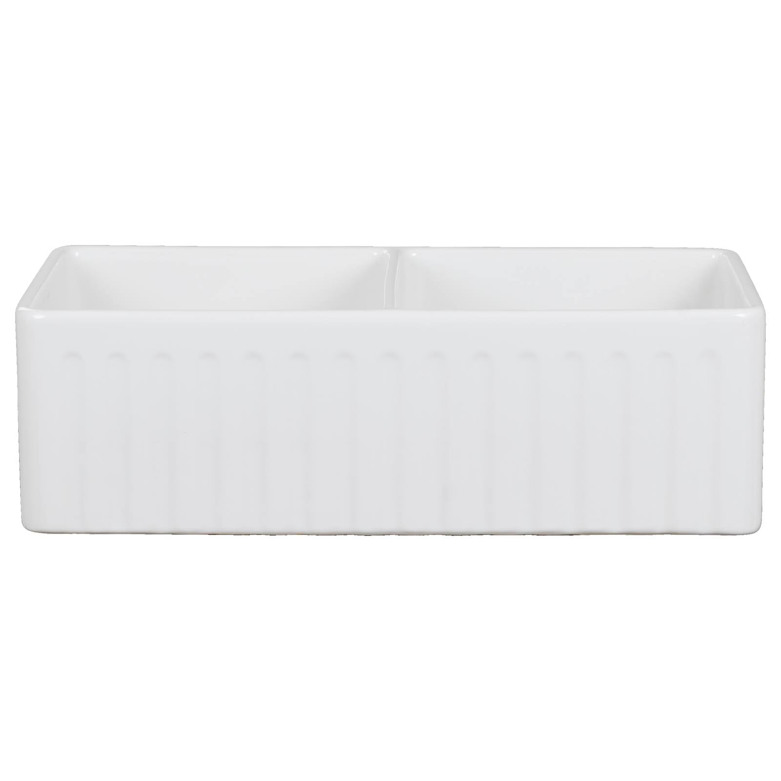 Wexford Premium 83.5x45.9x25.4cm Double Fireclay Sink, White