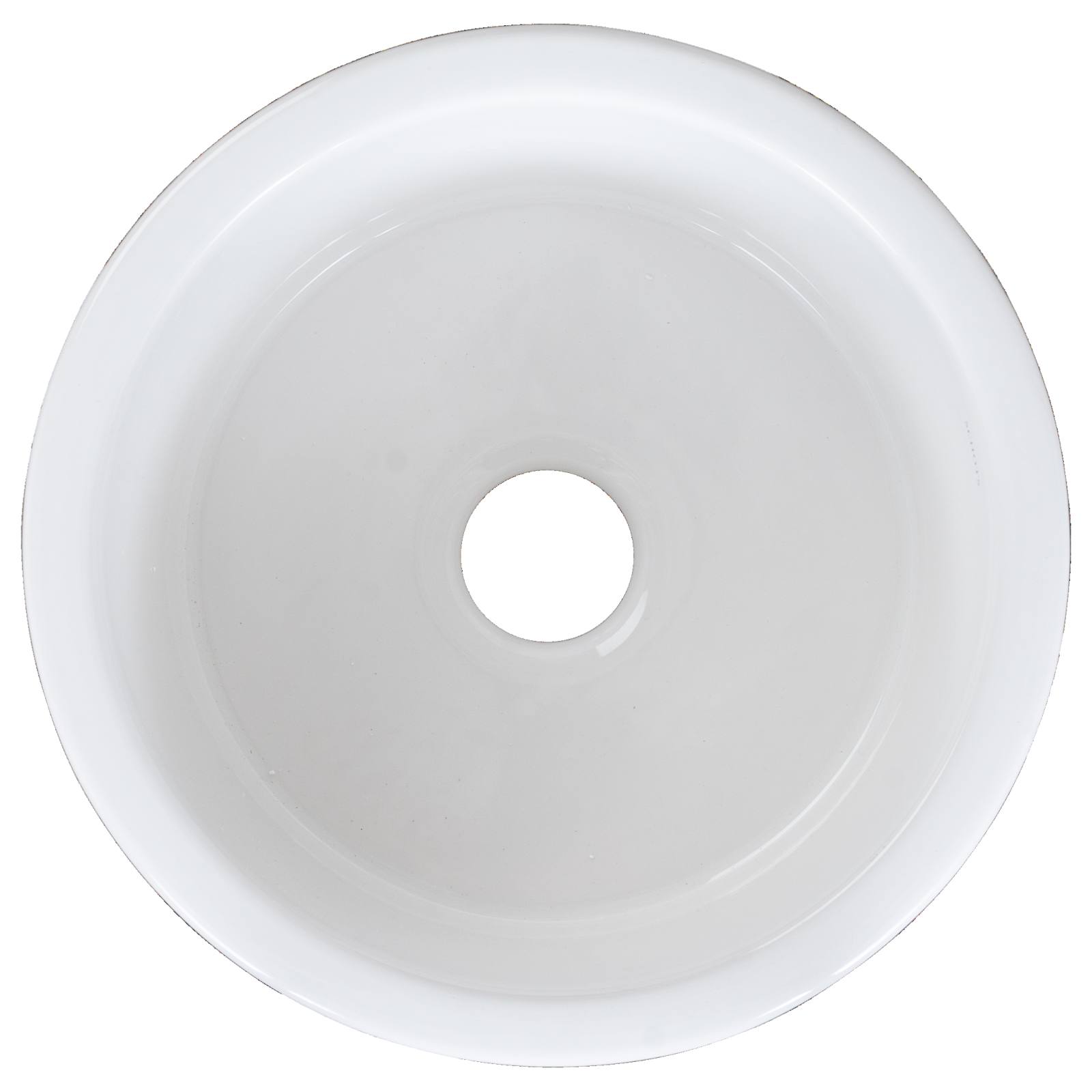 Bandon Premium 46x25.4 Round Drop in Undermount Fireclay Sink, White