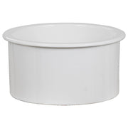 Bandon Premium 46x25.4 Round Drop in Undermount Fireclay Sink, White