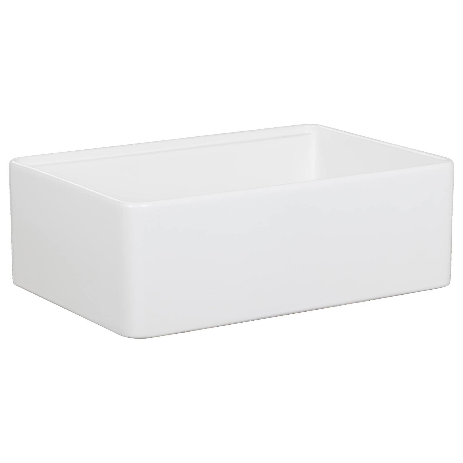 Cornwall Premium 76x50.8x25.4cm Single Fireclay Sink, White