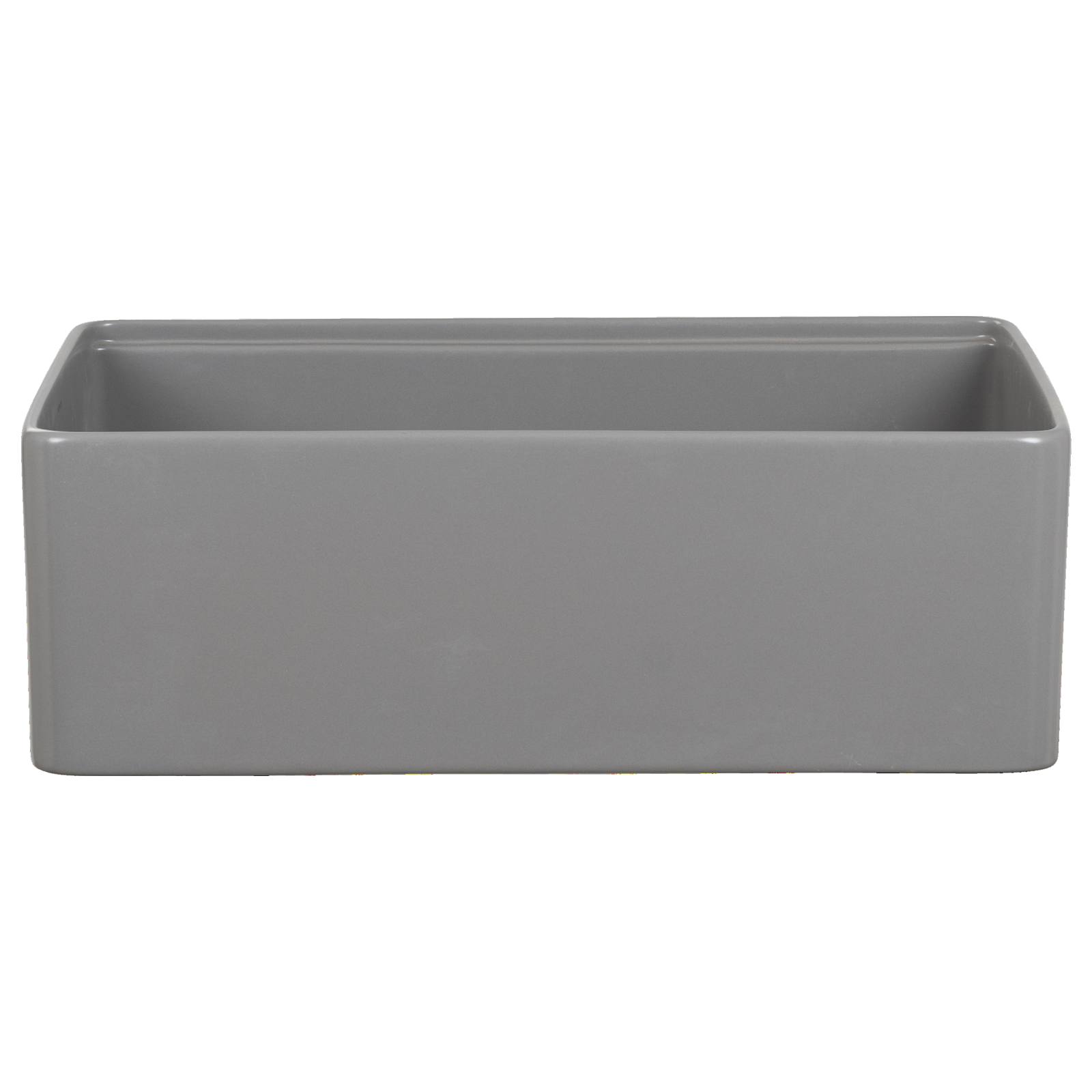 Cornwall Premium 76x50.8x25.4cm Single Fireclay Sink, Light Grey