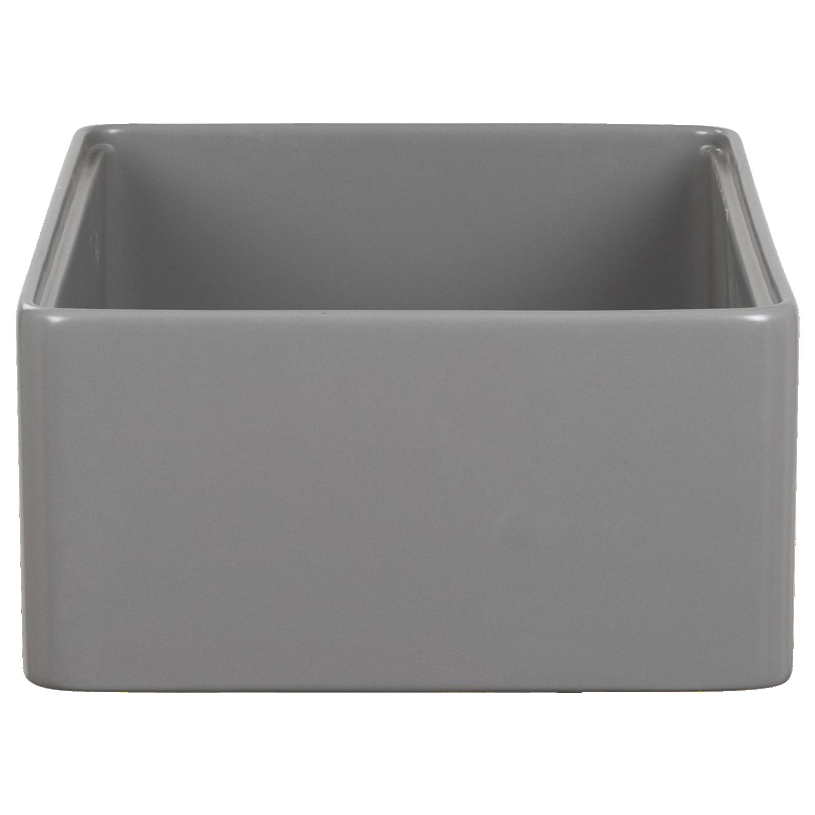 Cornwall Premium 76x50.8x25.4cm Single Fireclay Sink, Light Grey