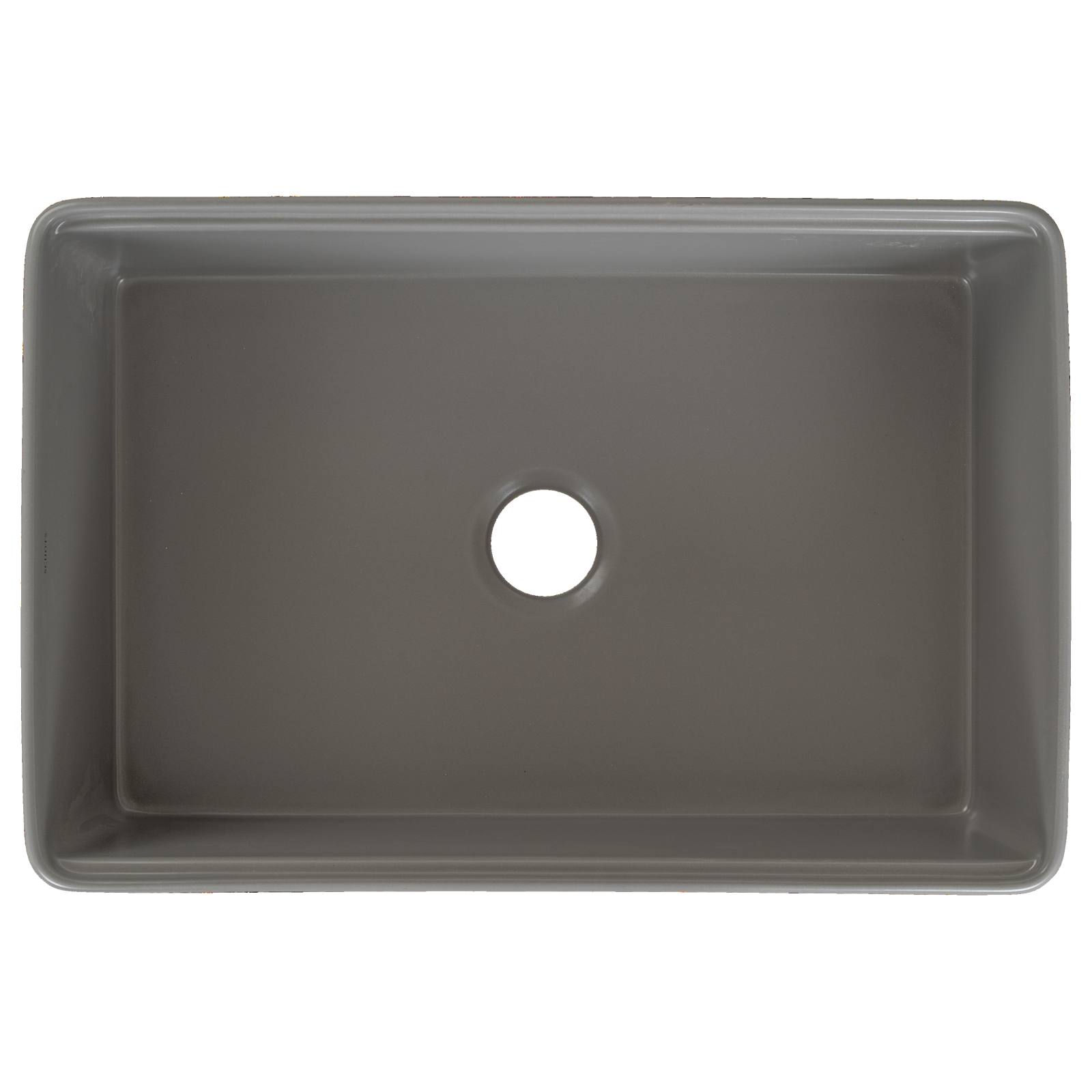 Cornwall Premium 76x50.8x25.4cm Single Fireclay Sink, Light Grey