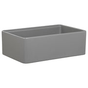 Cornwall Premium 76x50.8x25.4cm Single Fireclay Sink, Light Grey