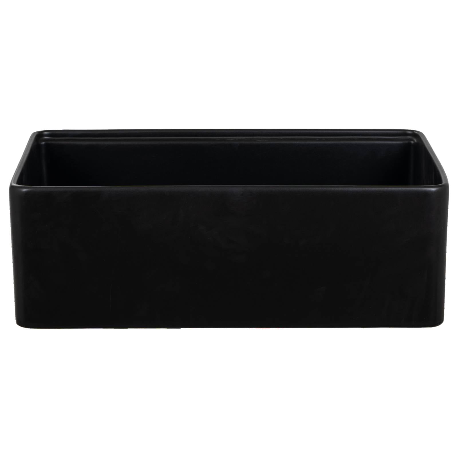 Cornwall Premium 76x50.8x25.4cm Single Fireclay Sink, Matte Black