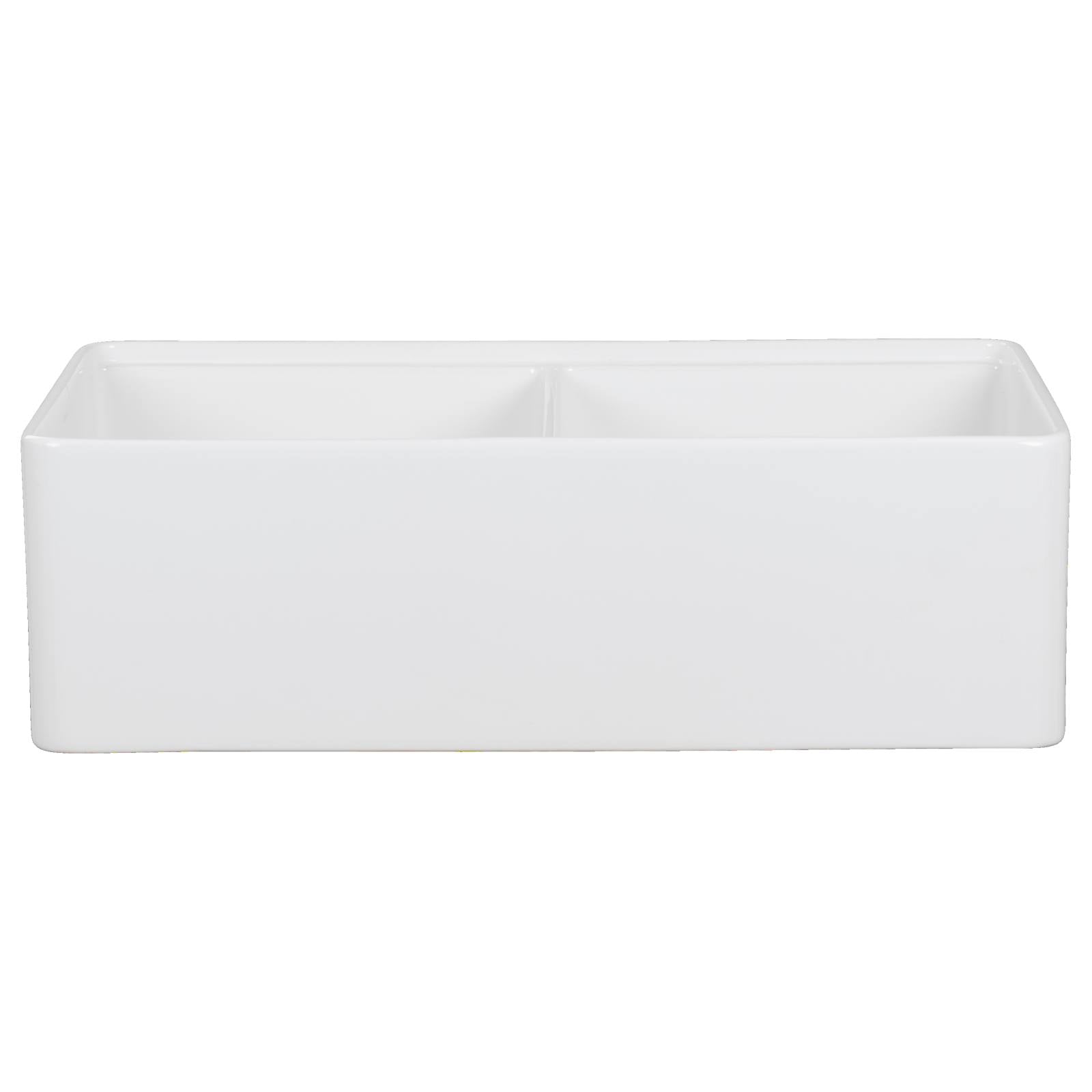 Cornwall Premium 83.5x50.8x25.4cm Double Fireclay Sink, White